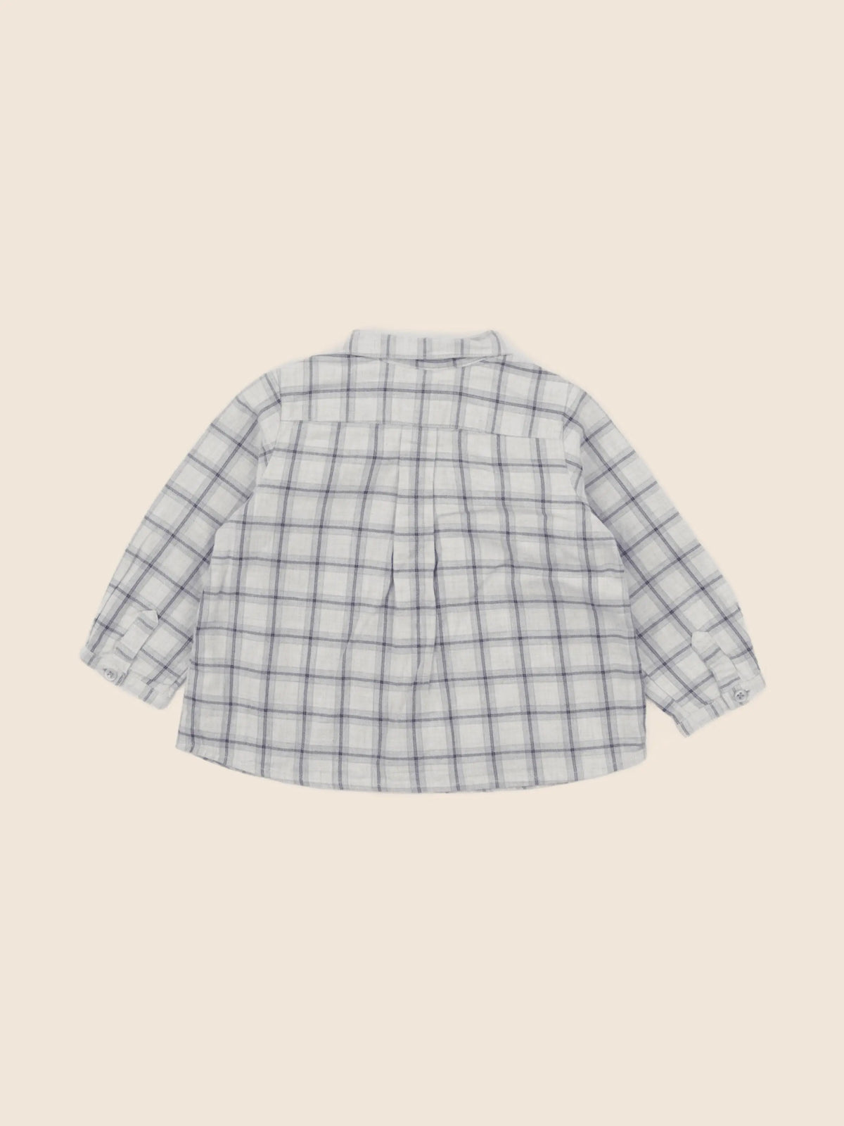 Bonpoint - blouse bleu, gris - 12 mois