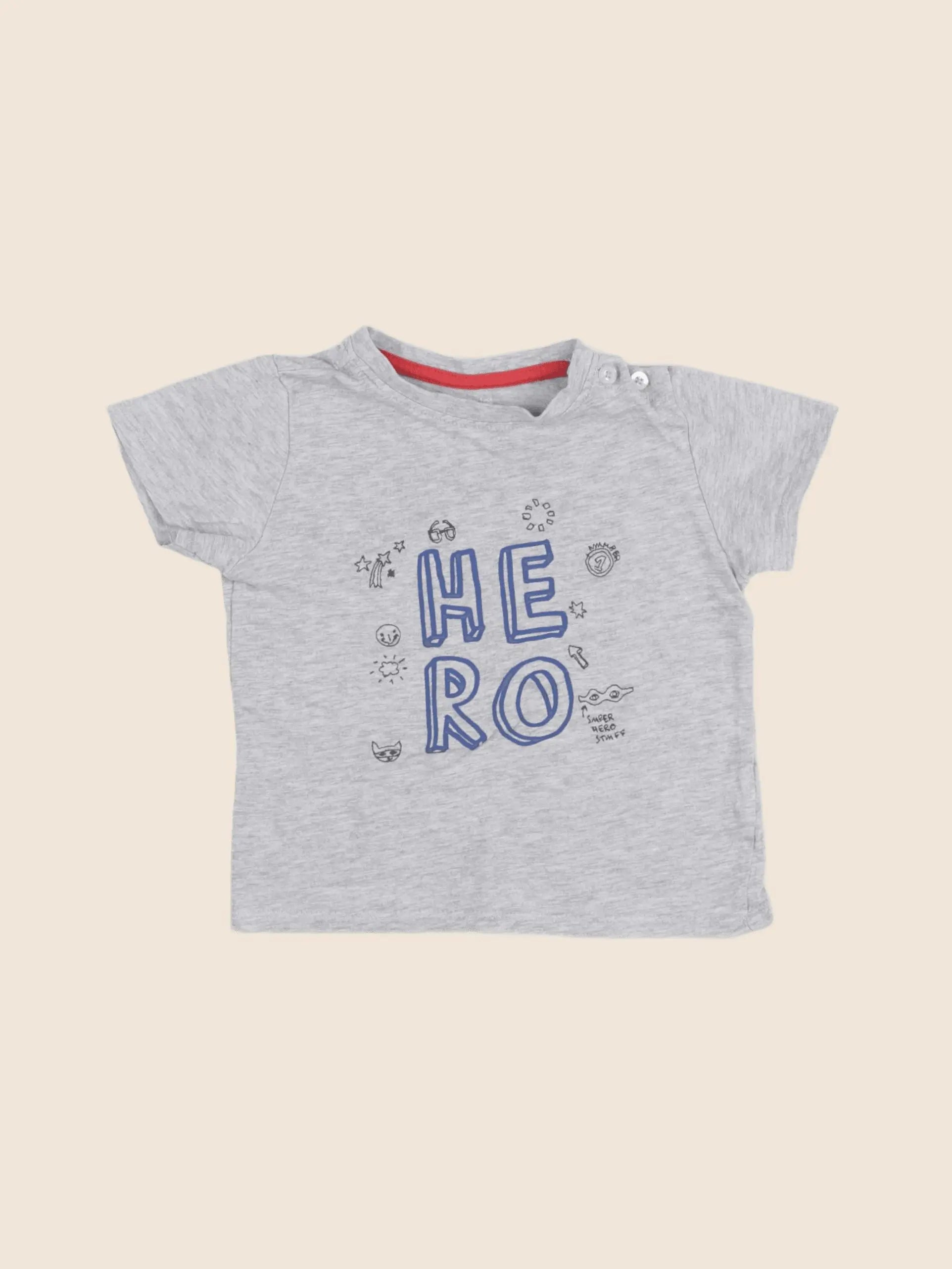 Vertbaudet - tee-shirt gris - 24 mois
