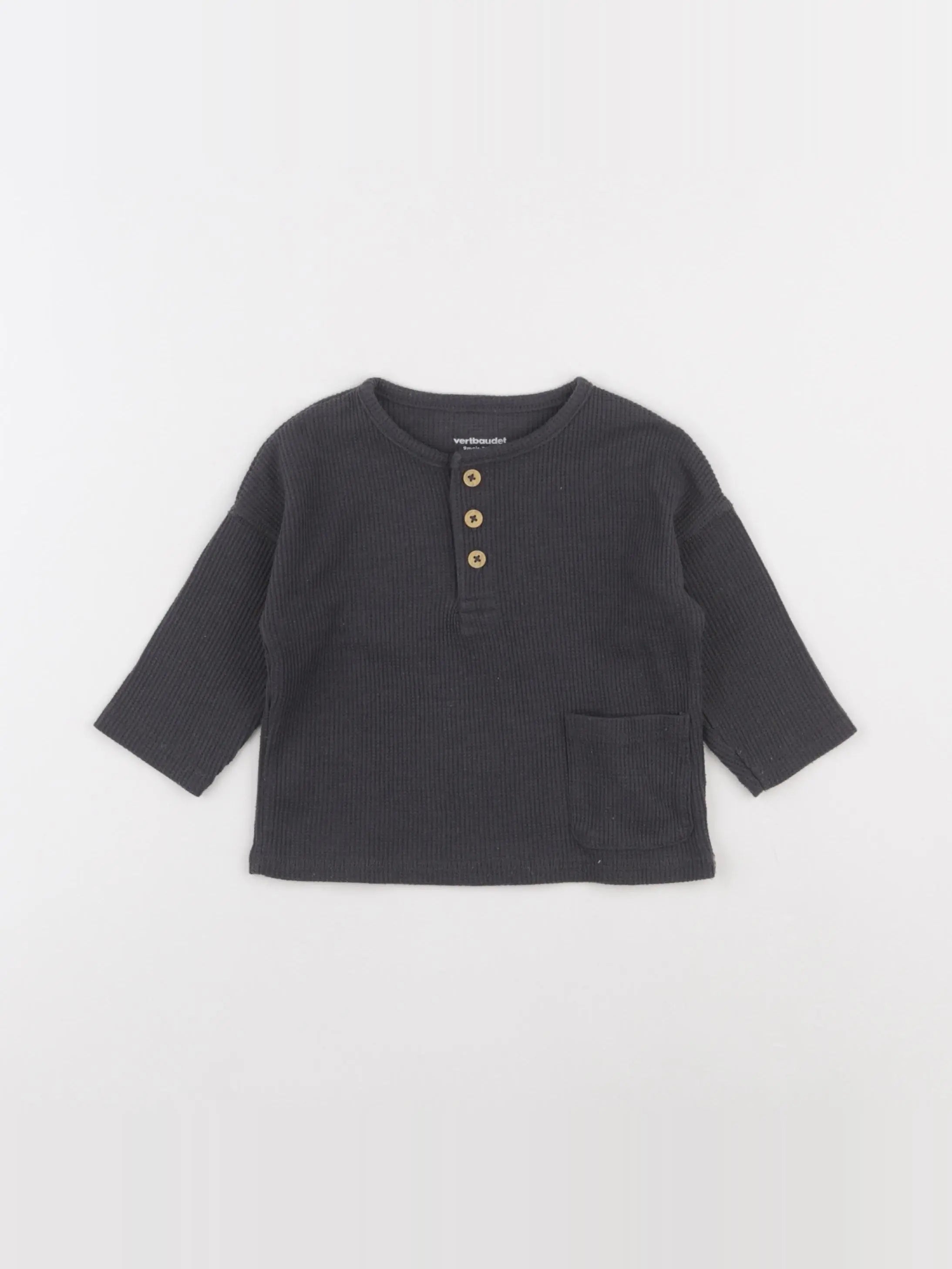 Vertbaudet - tee-shirt gris - 9 mois