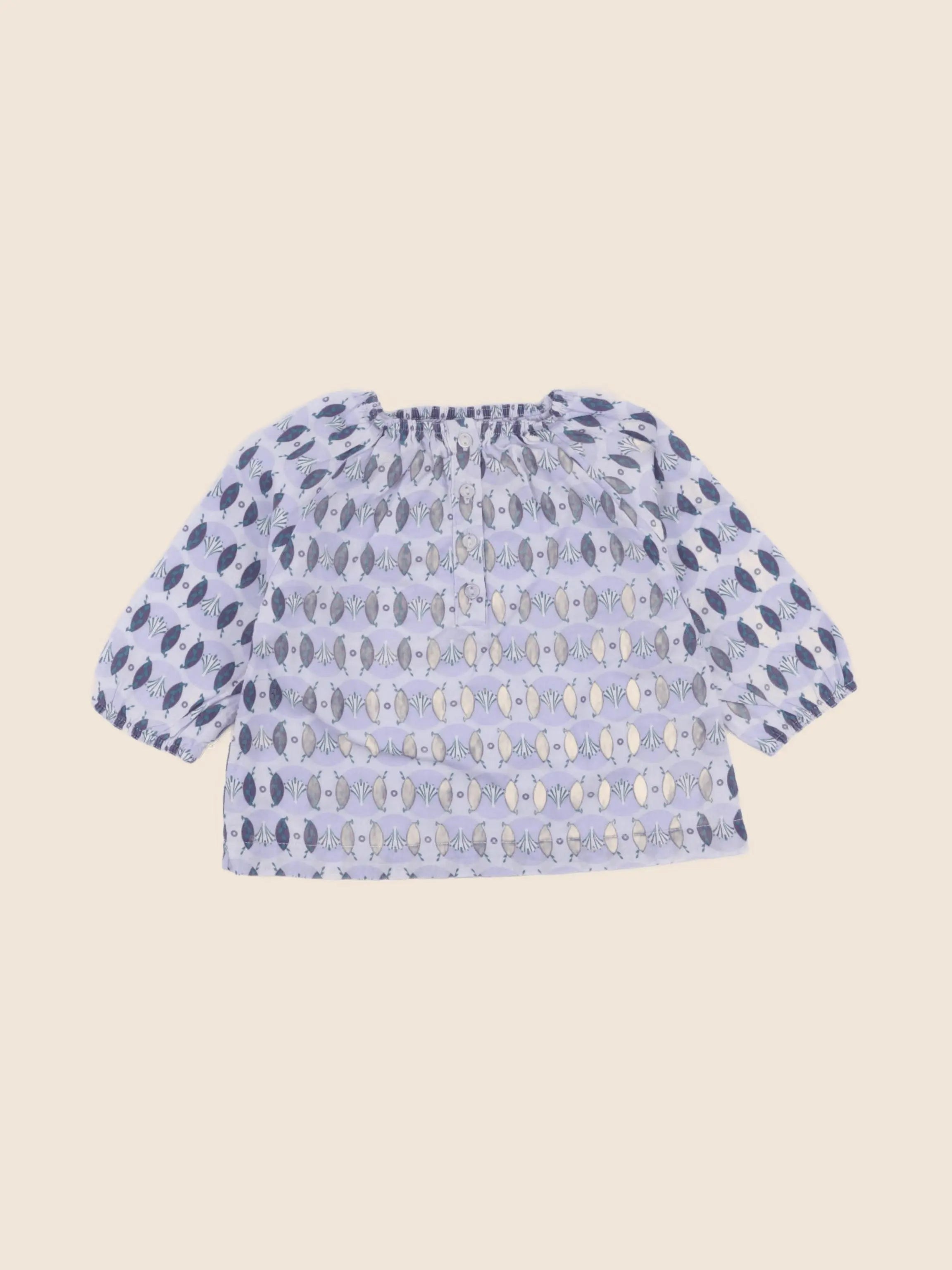 Obaïbi - blouse violet - 6 mois