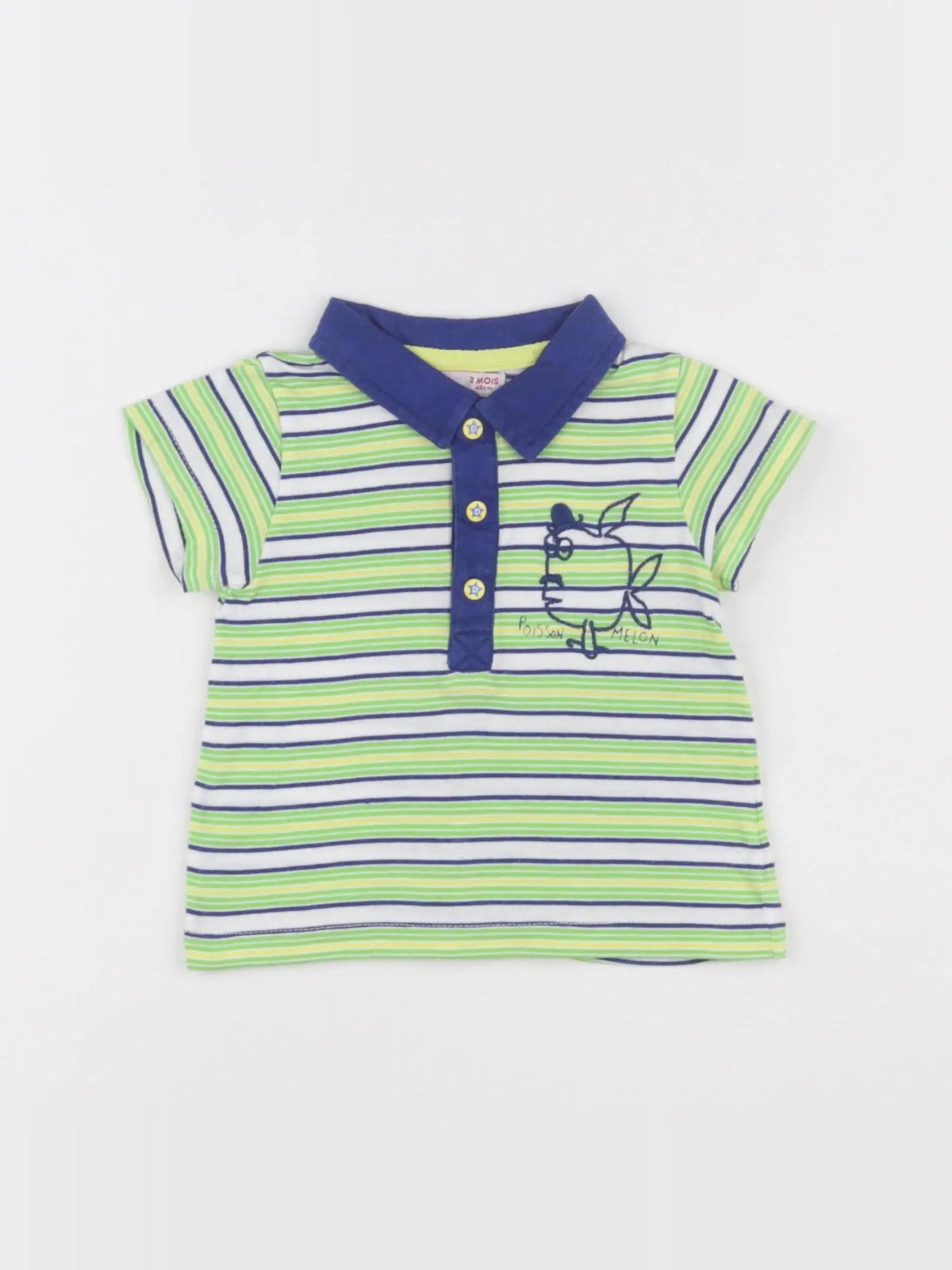 DPAM - polo multicolore - 3 mois