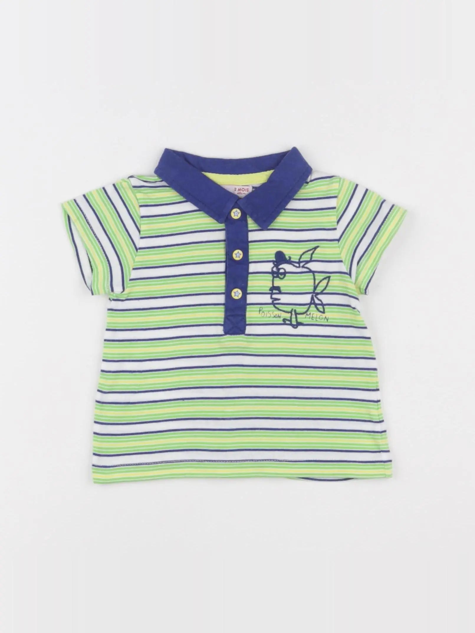 DPAM - polo multicolore - 3 mois