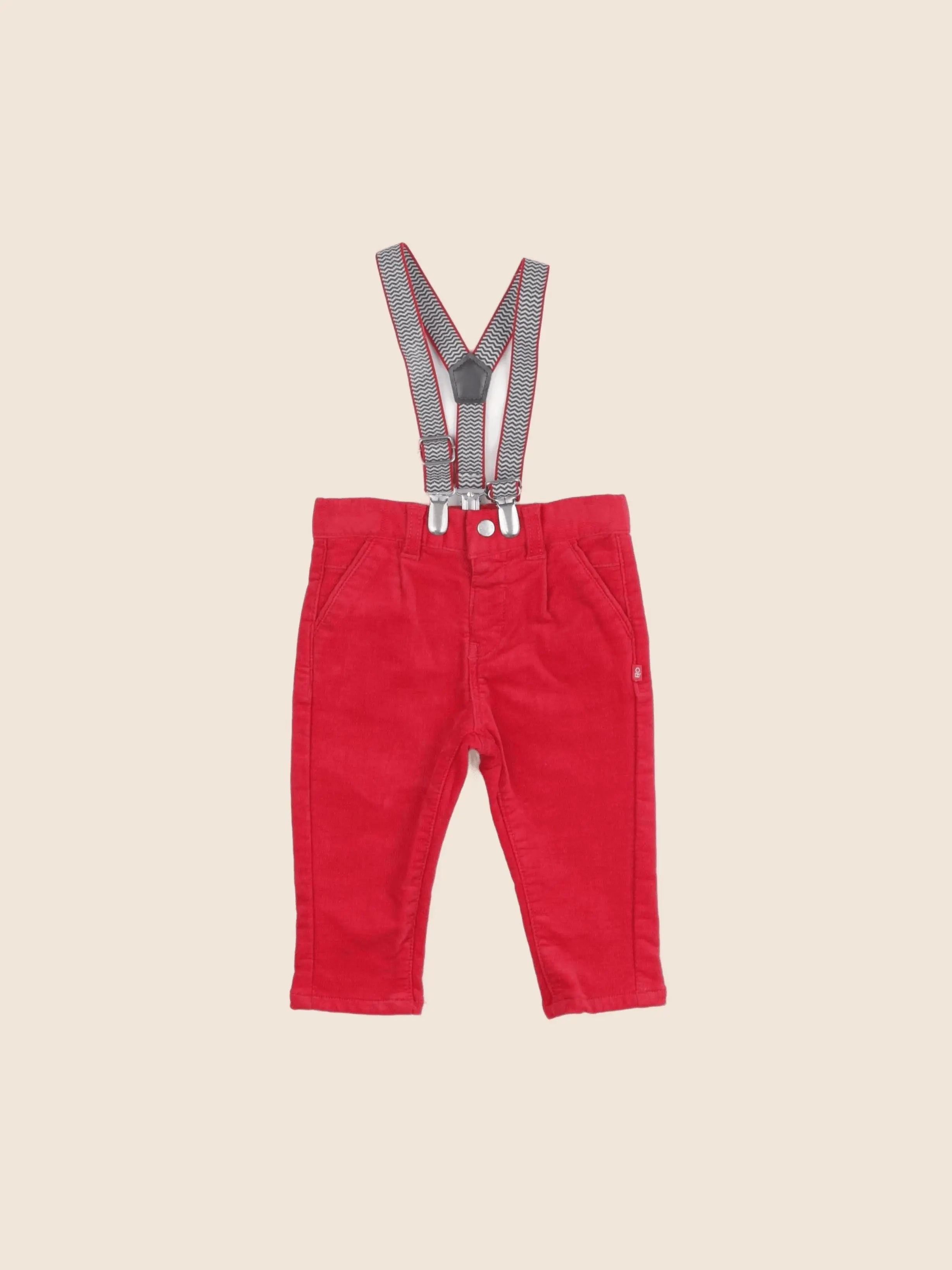 Obaïbi - pantalon rouge - 6 mois