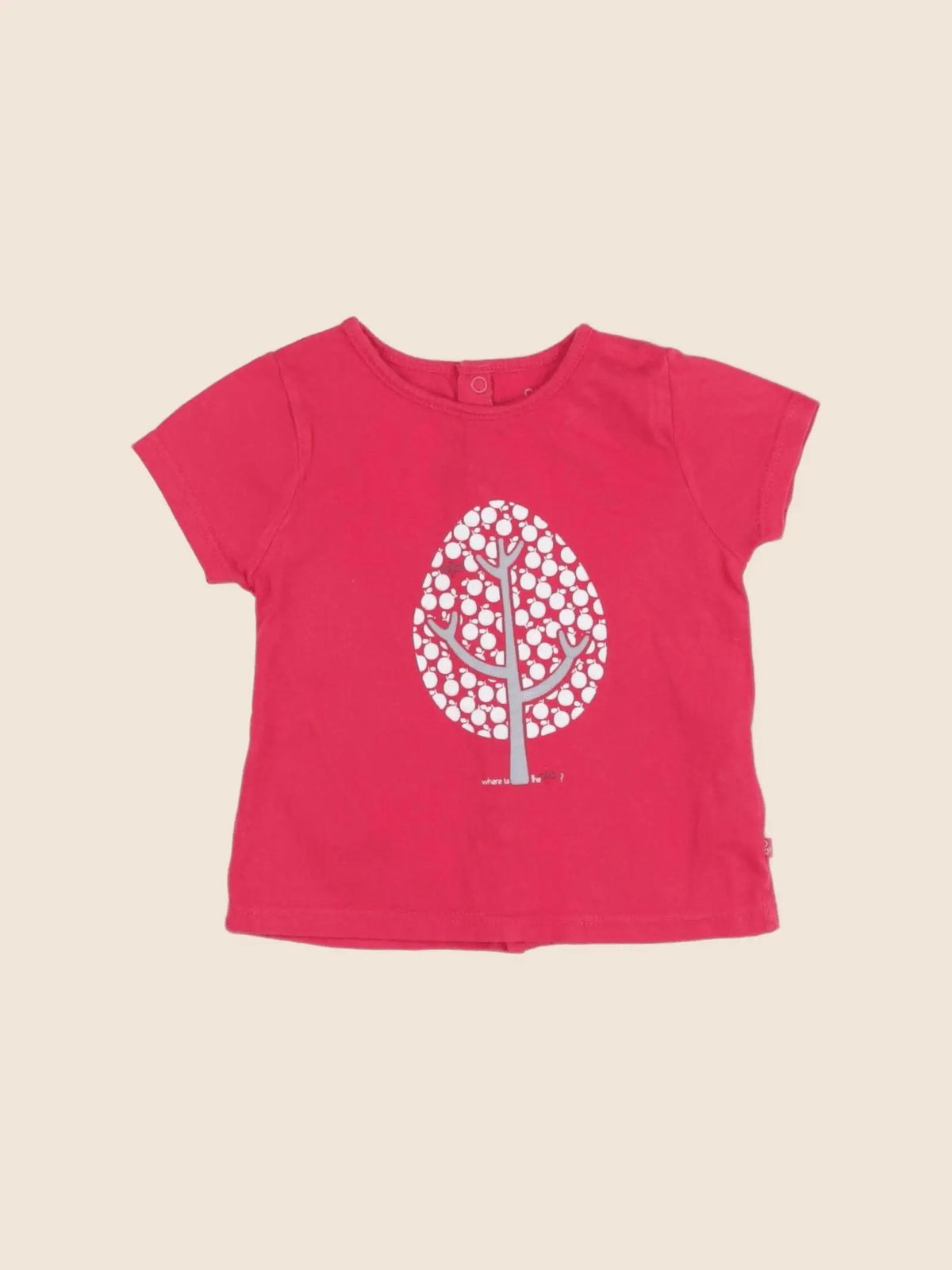 Obaïbi - tee-shirt rose - 6 mois