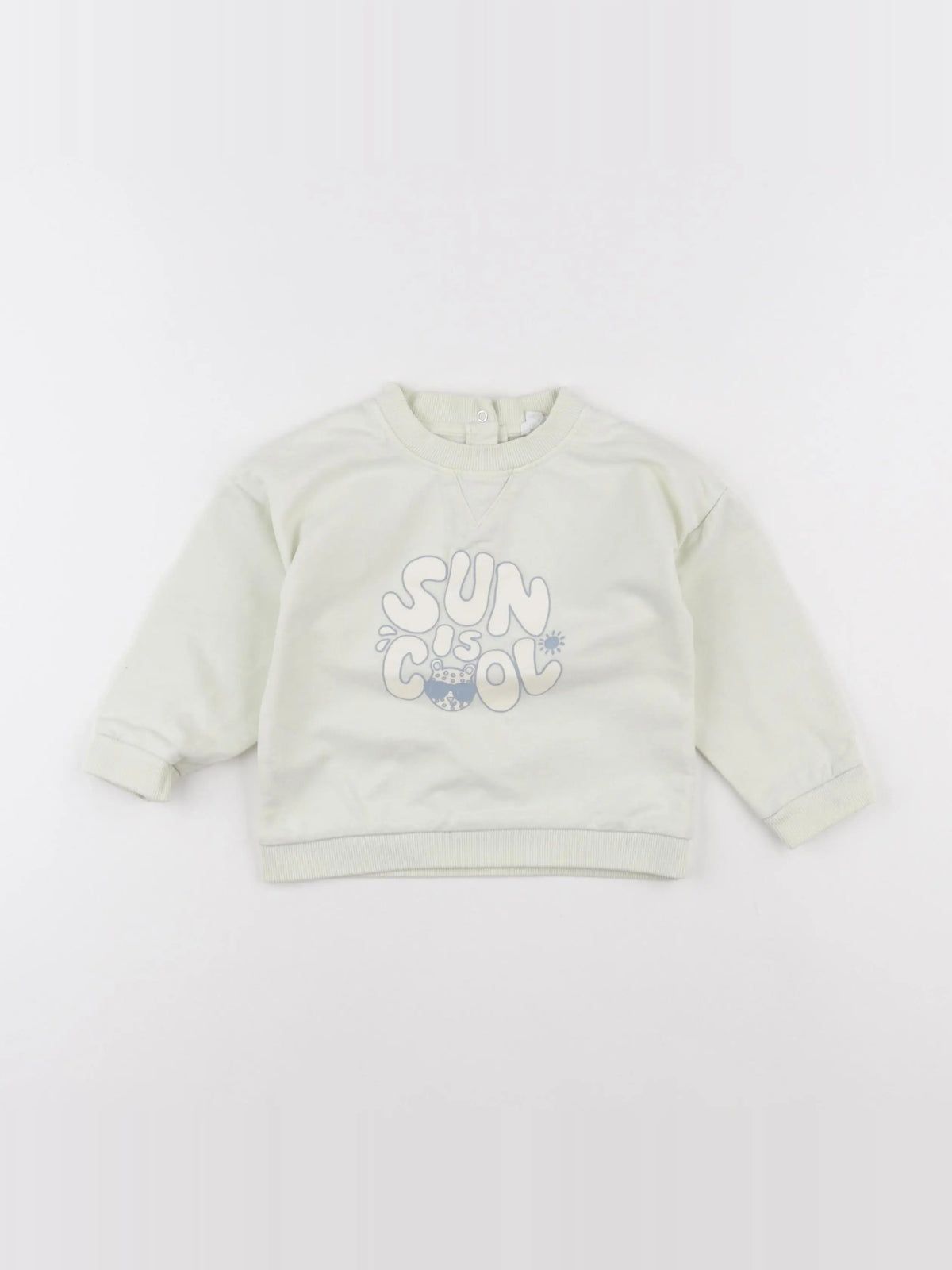 Vertbaudet - sweat vert - 24 mois