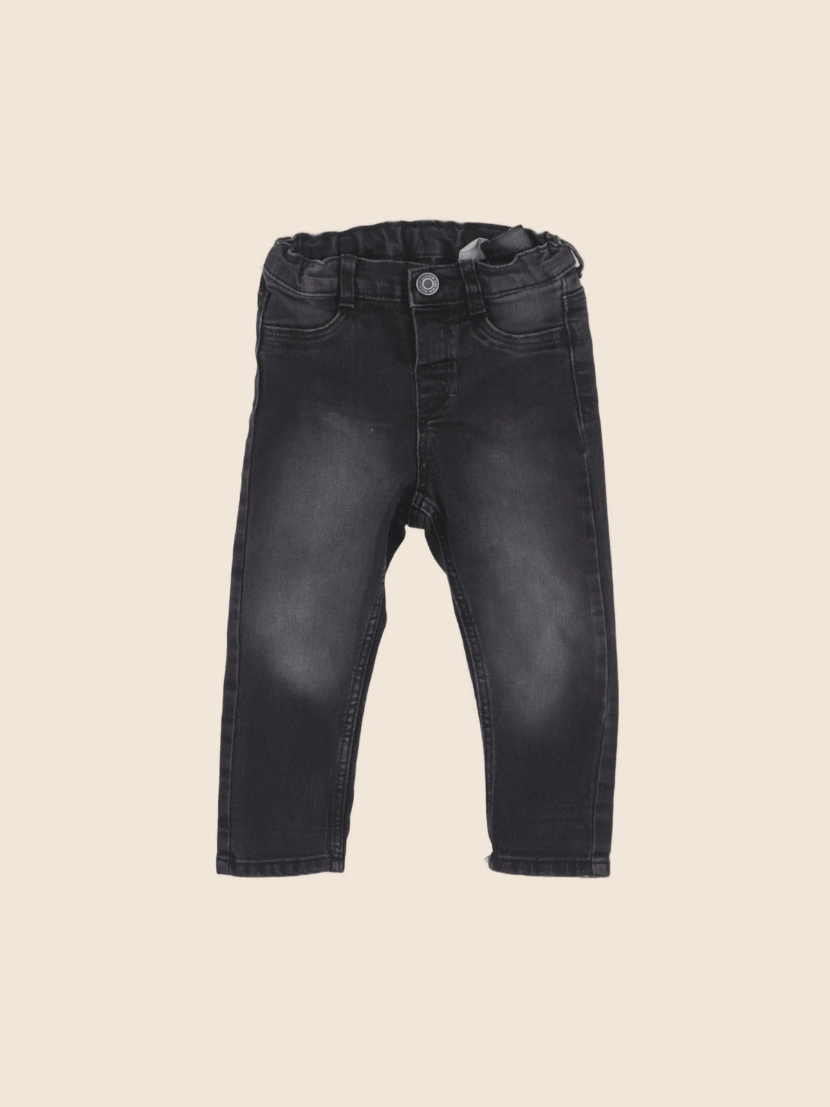 H&M - jean noir - 12/18 mois