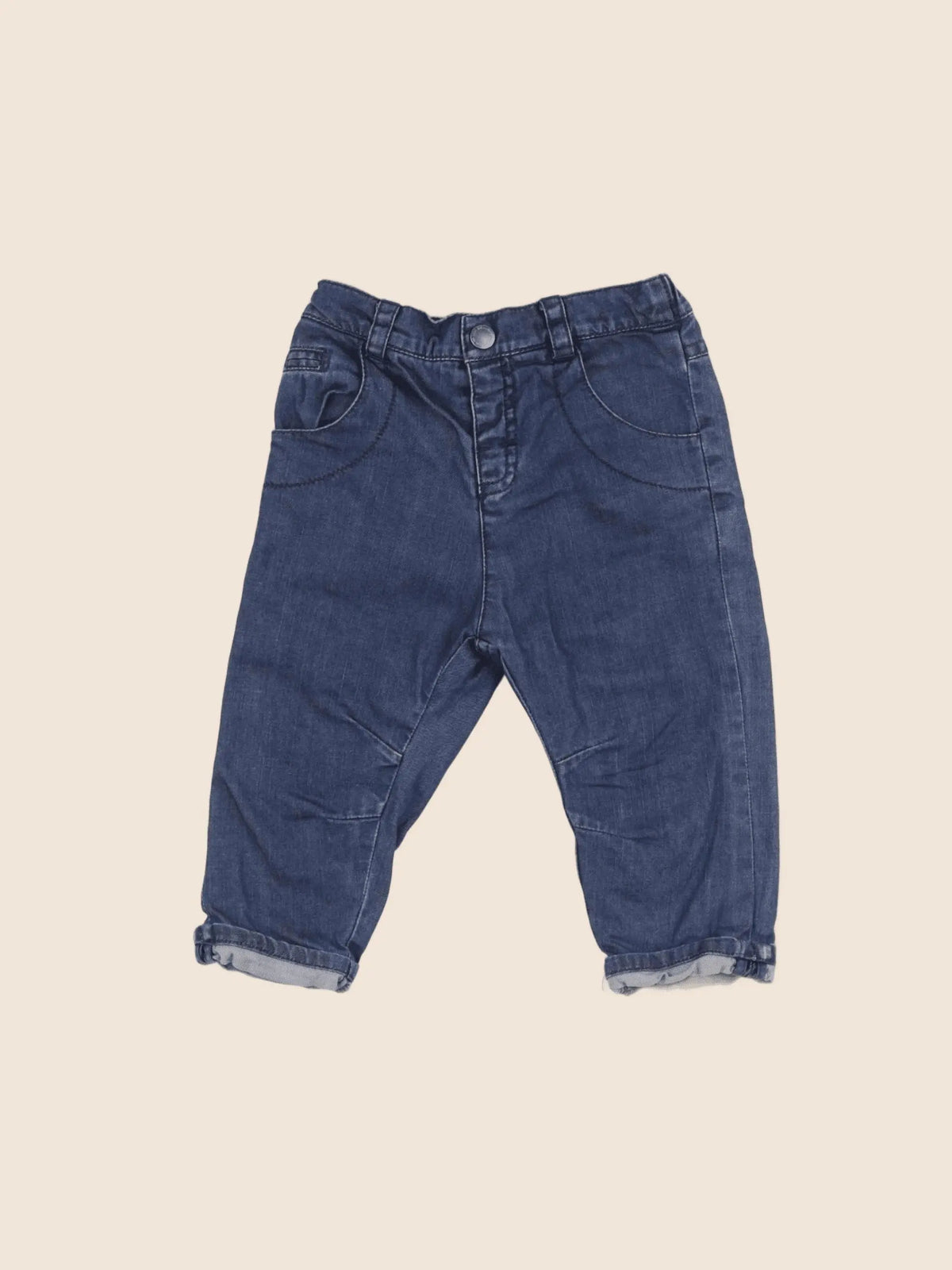 DPAM - pantalon bleu - 12 mois
