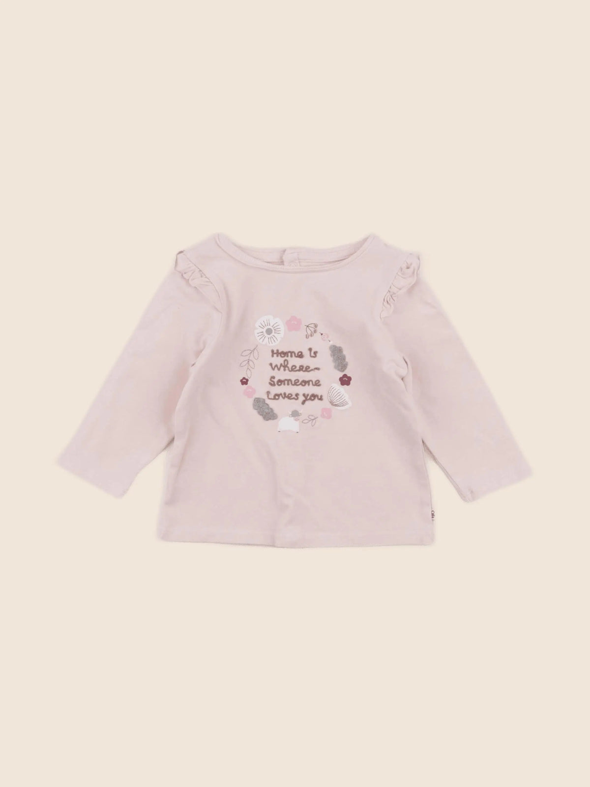 Obaïbi - tee-shirt rose - 6 mois