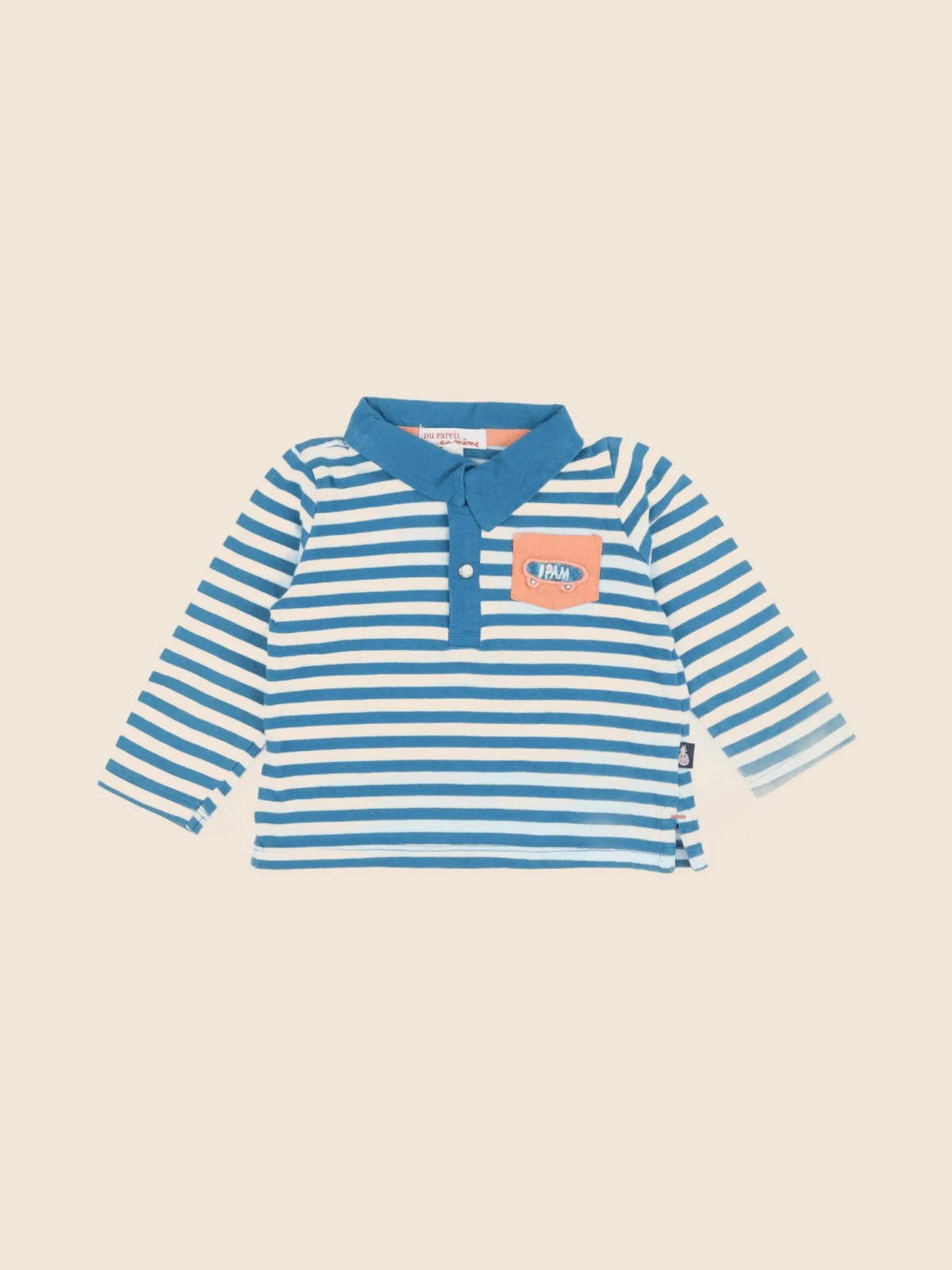 DPAM - tee-shirt bleu - 6 mois
