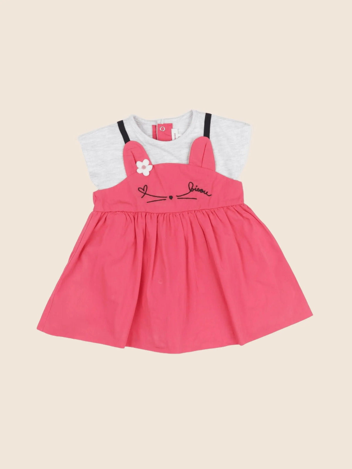 Catimini - robe gris, rose - 6 mois