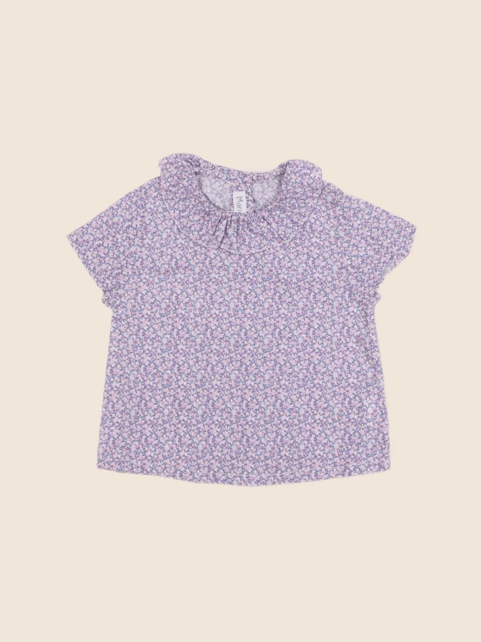 Marie Puce - blouse violet - 6 mois