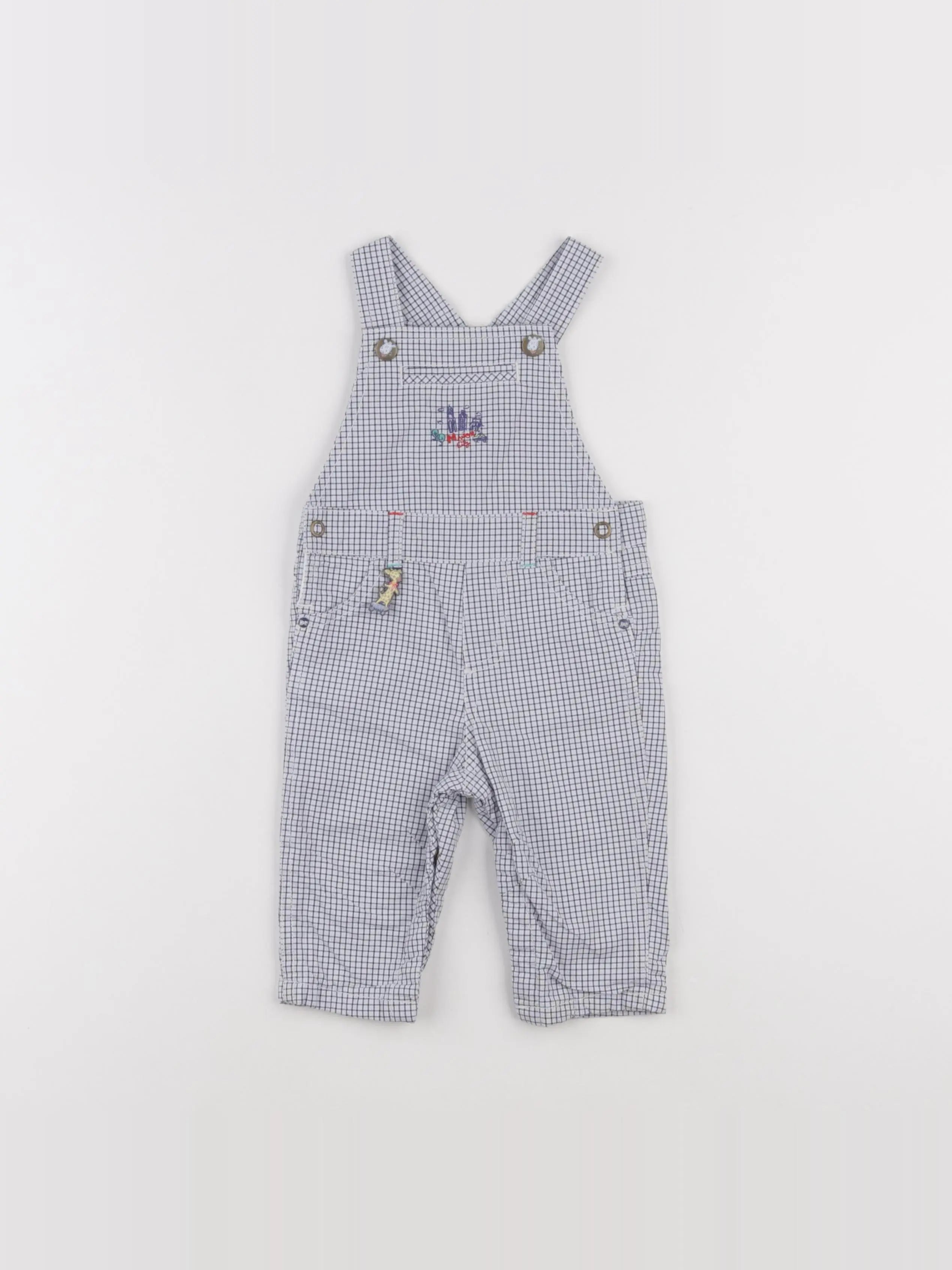 Sergent Major - salopette gris - 6 mois