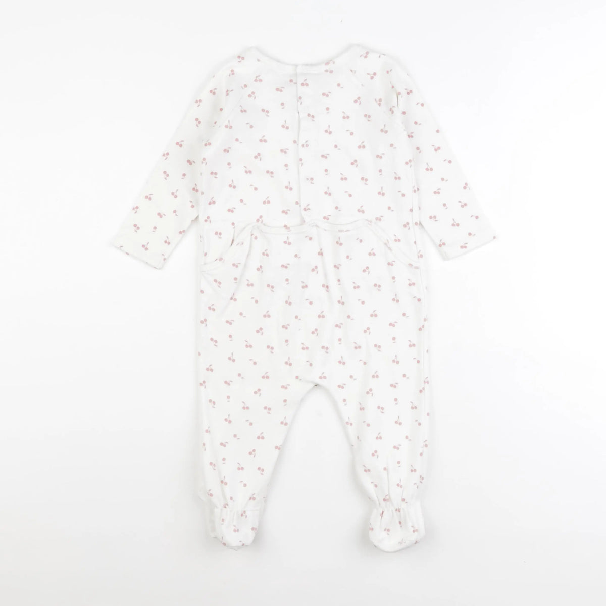 Bonpoint - pyjama coton blanc, rose - 18 mois