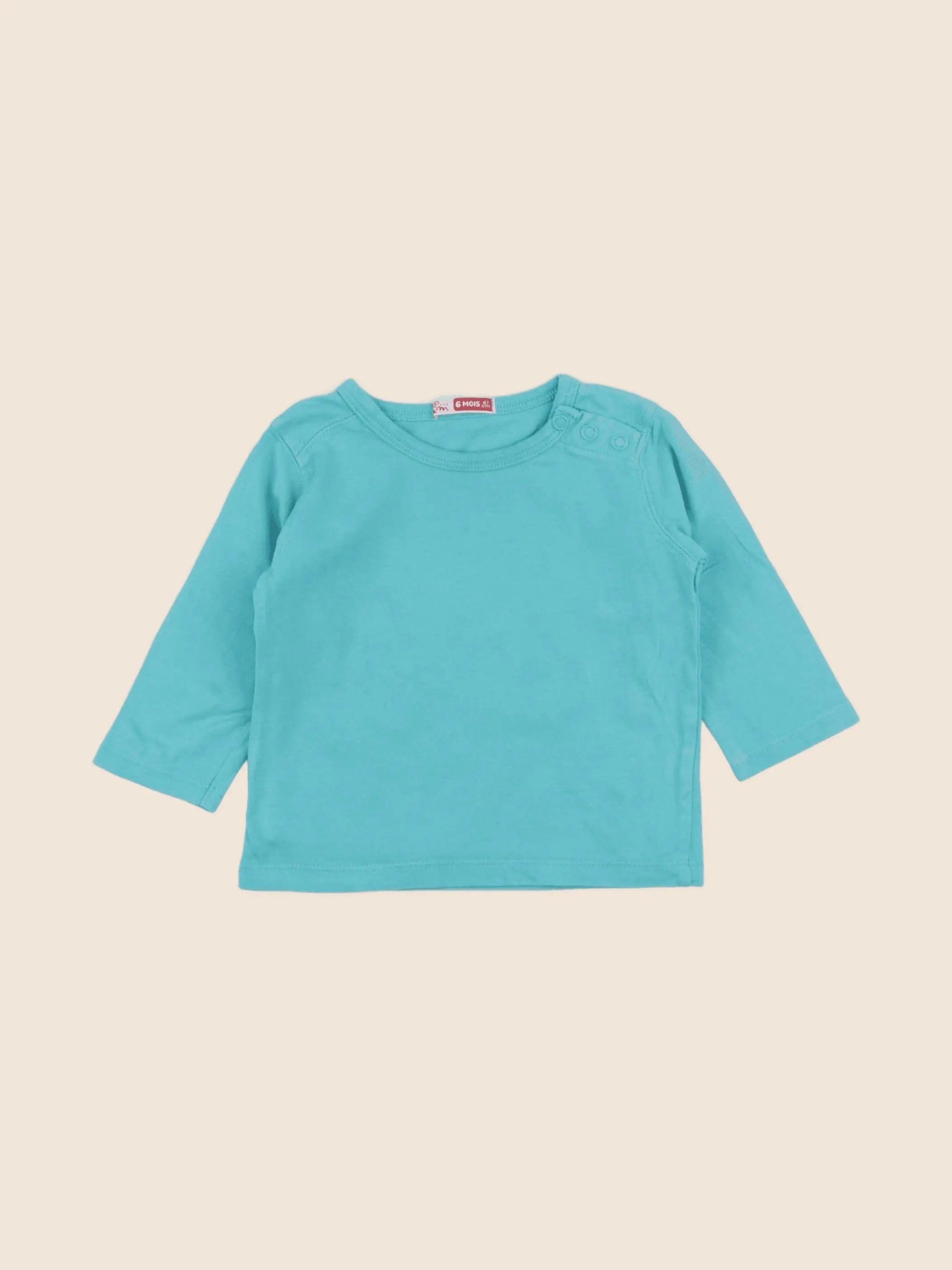 DPAM - tee-shirt bleu - 6 mois