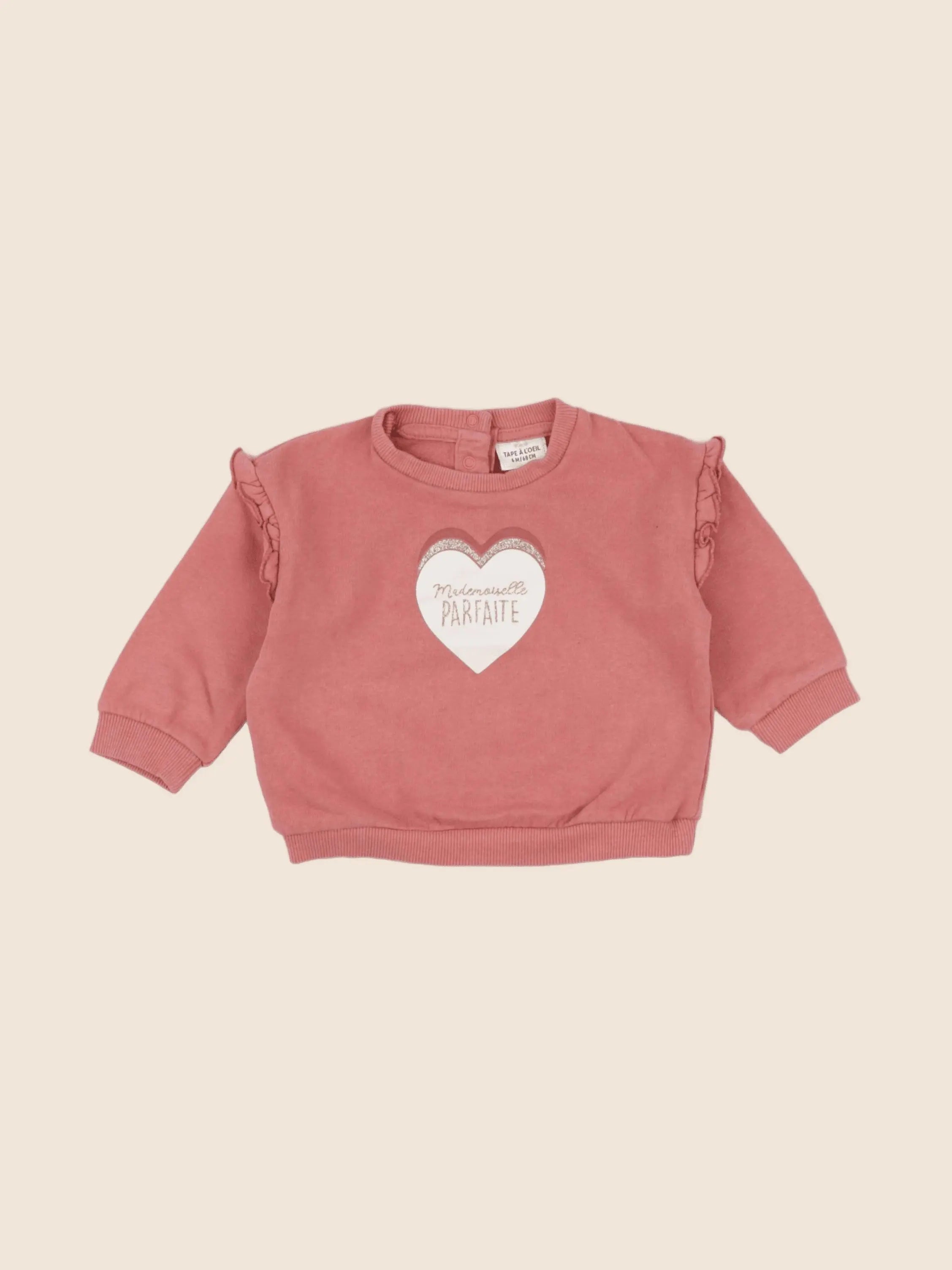 Tape à l'oeil - sweat rose - 6 mois