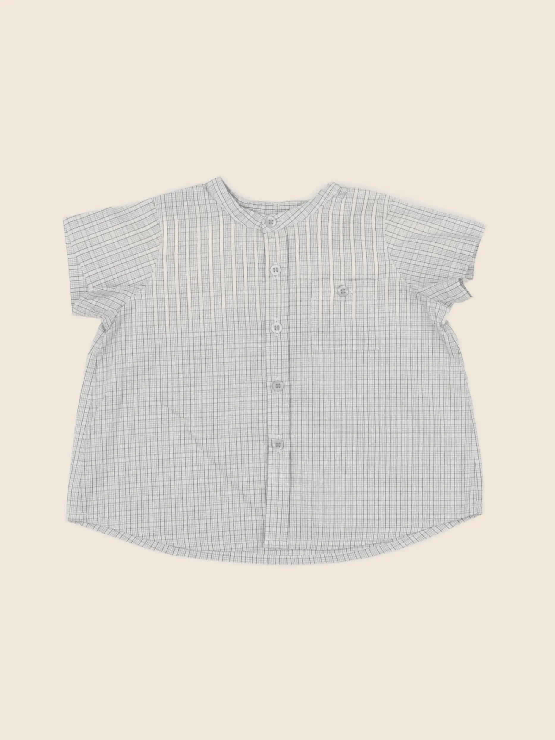 Bonpoint - chemise gris - 12 mois