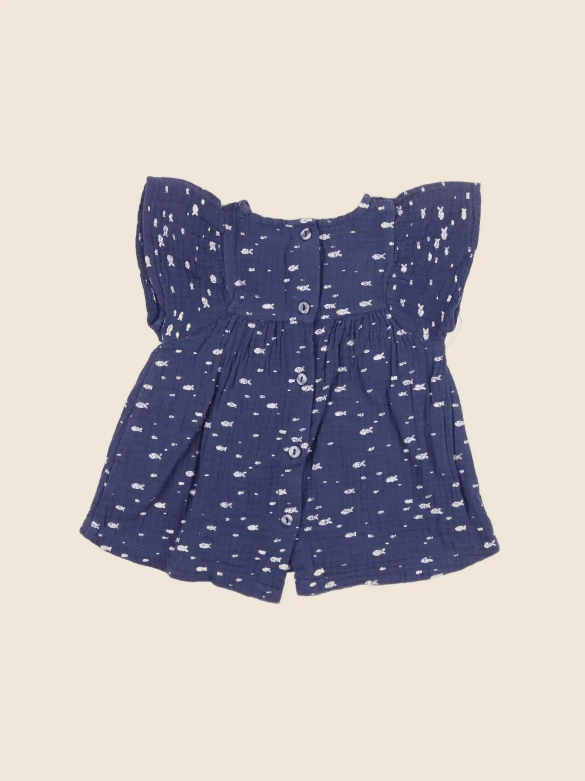 Cotton Fish - blouse bleu - 6 mois