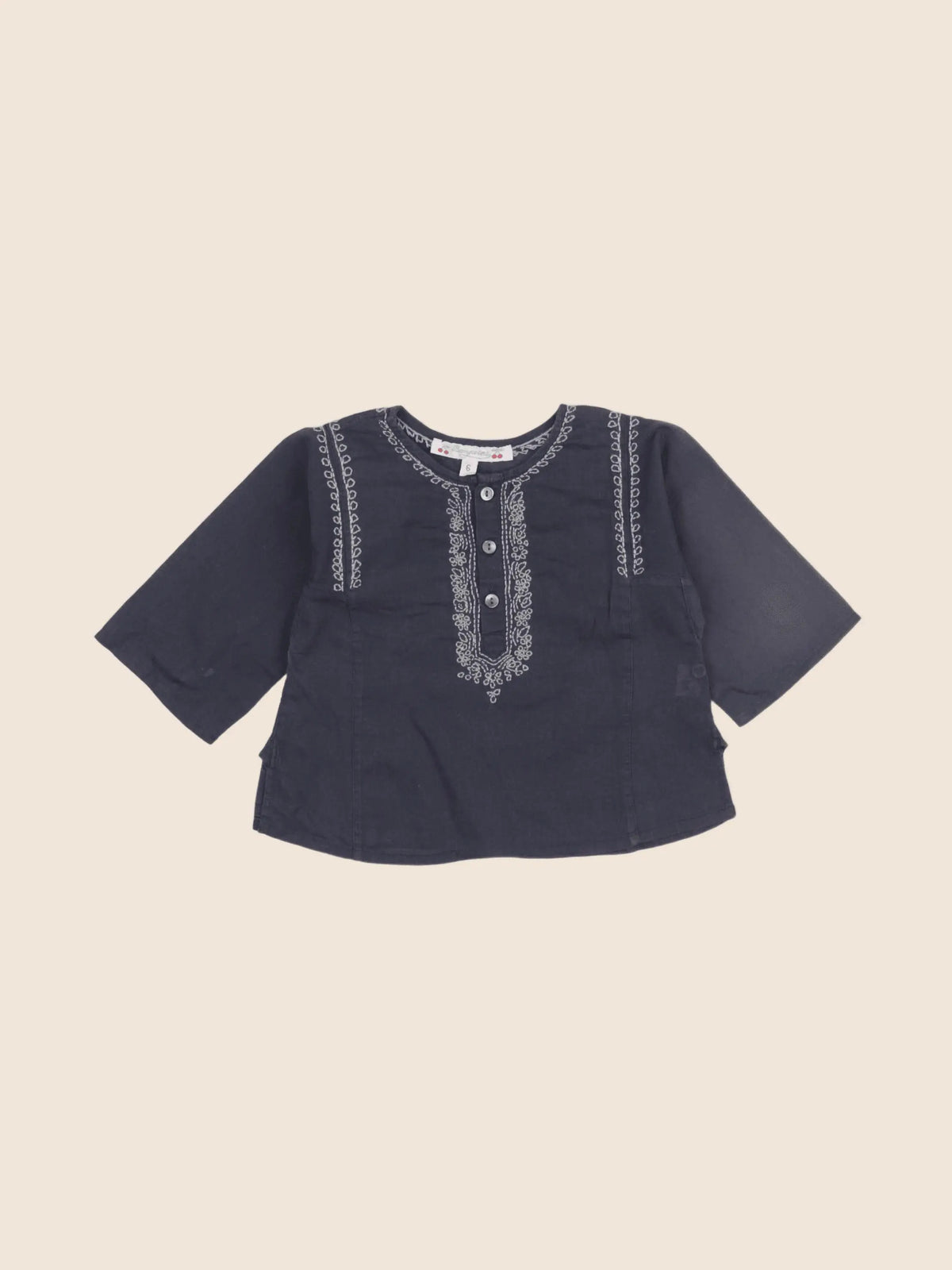 Bonpoint - blouse gris - 6 mois