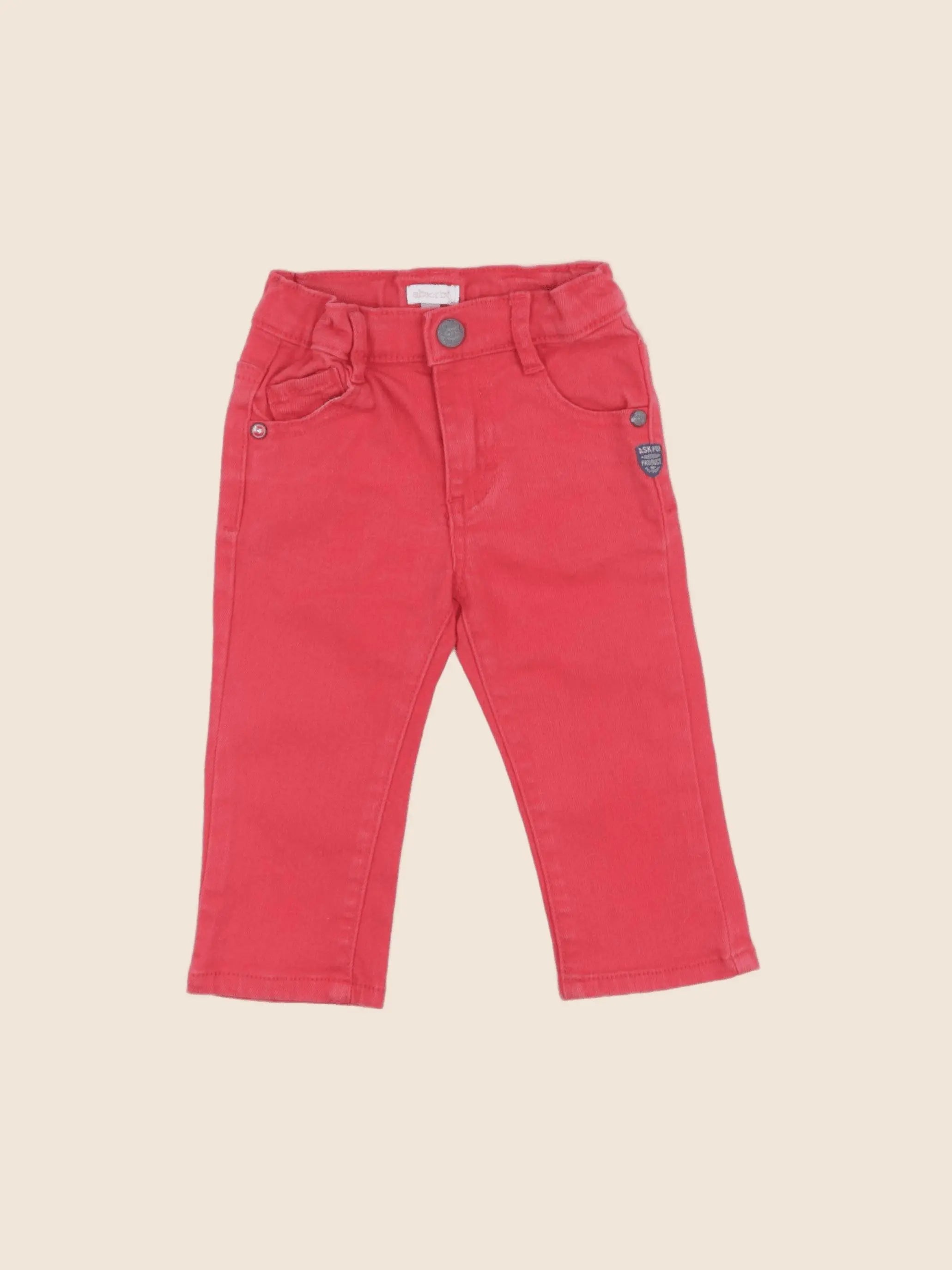 Absorba - jean rouge - 12 mois