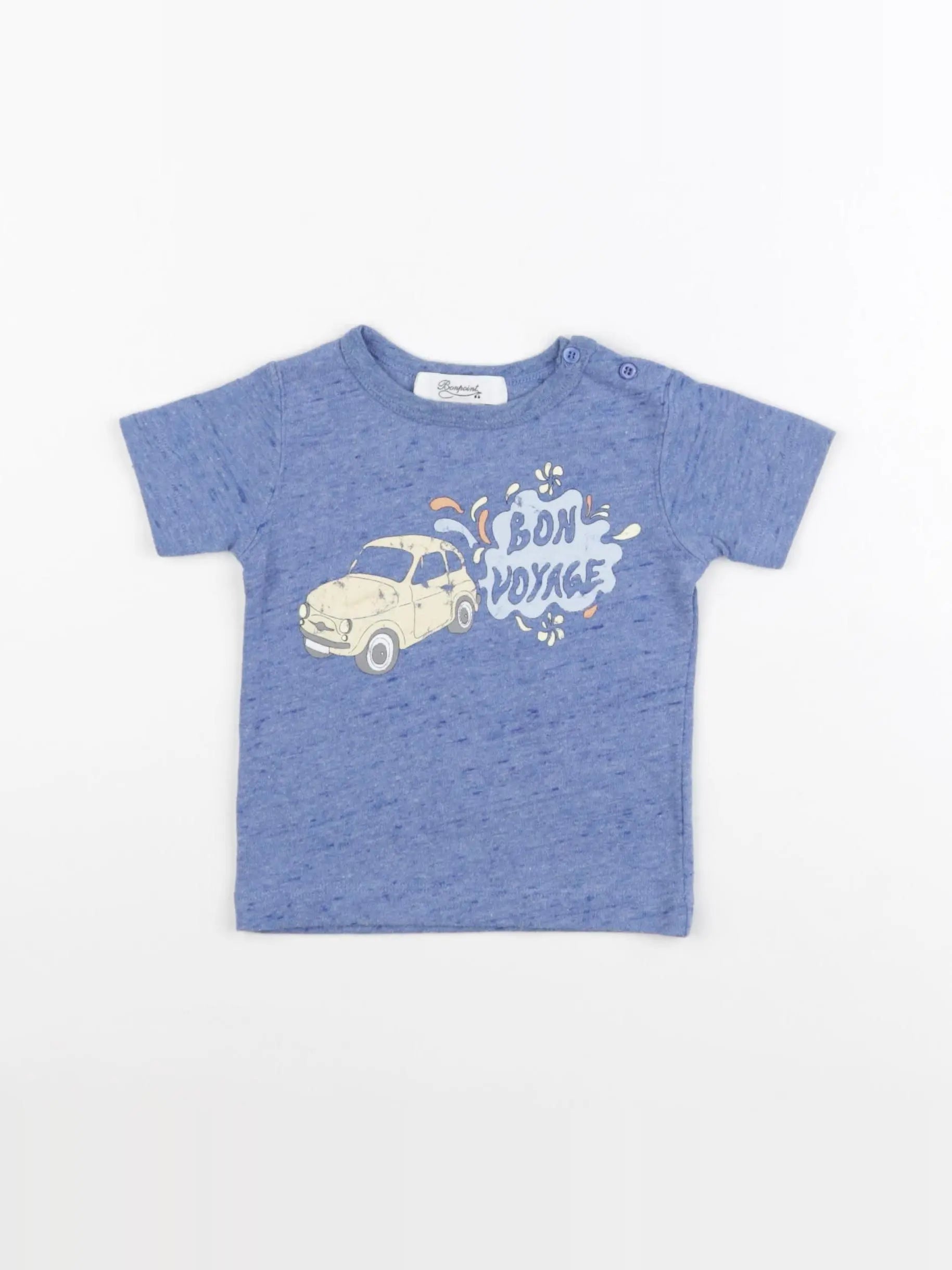 Bonpoint - tee-shirt bleu - 6 mois