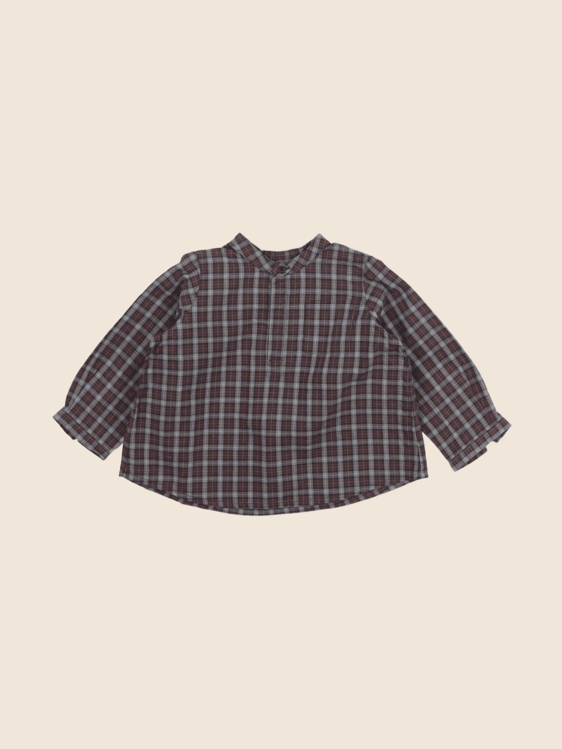 Bonpoint - chemise marron - 12 mois