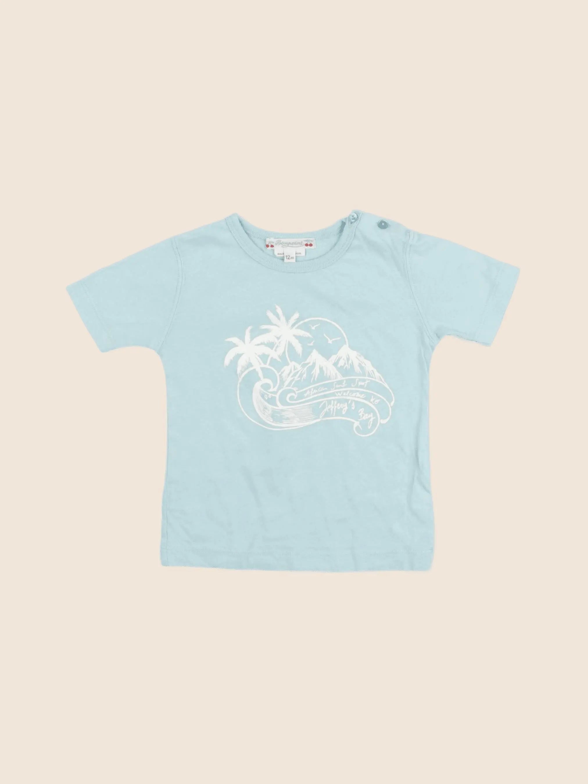 Bonpoint - tee-shirt bleu - 12 mois