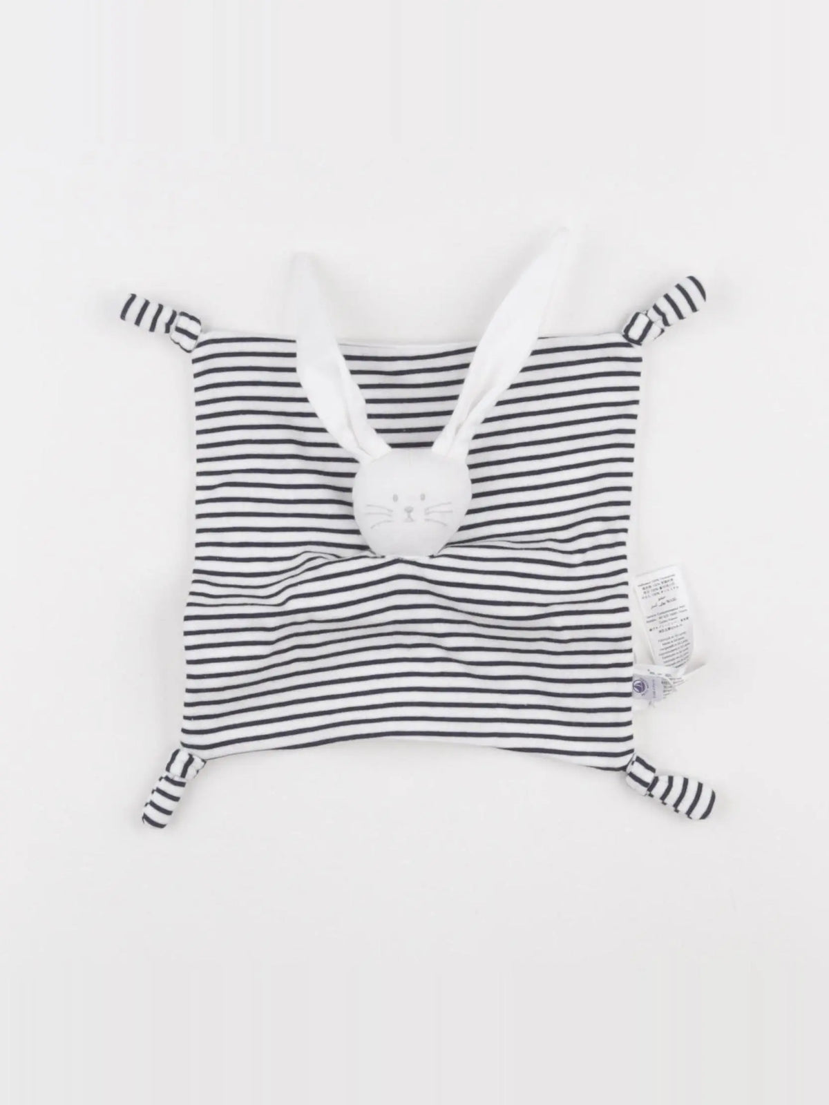 Petit Bateau - doudou bleu, blanc -