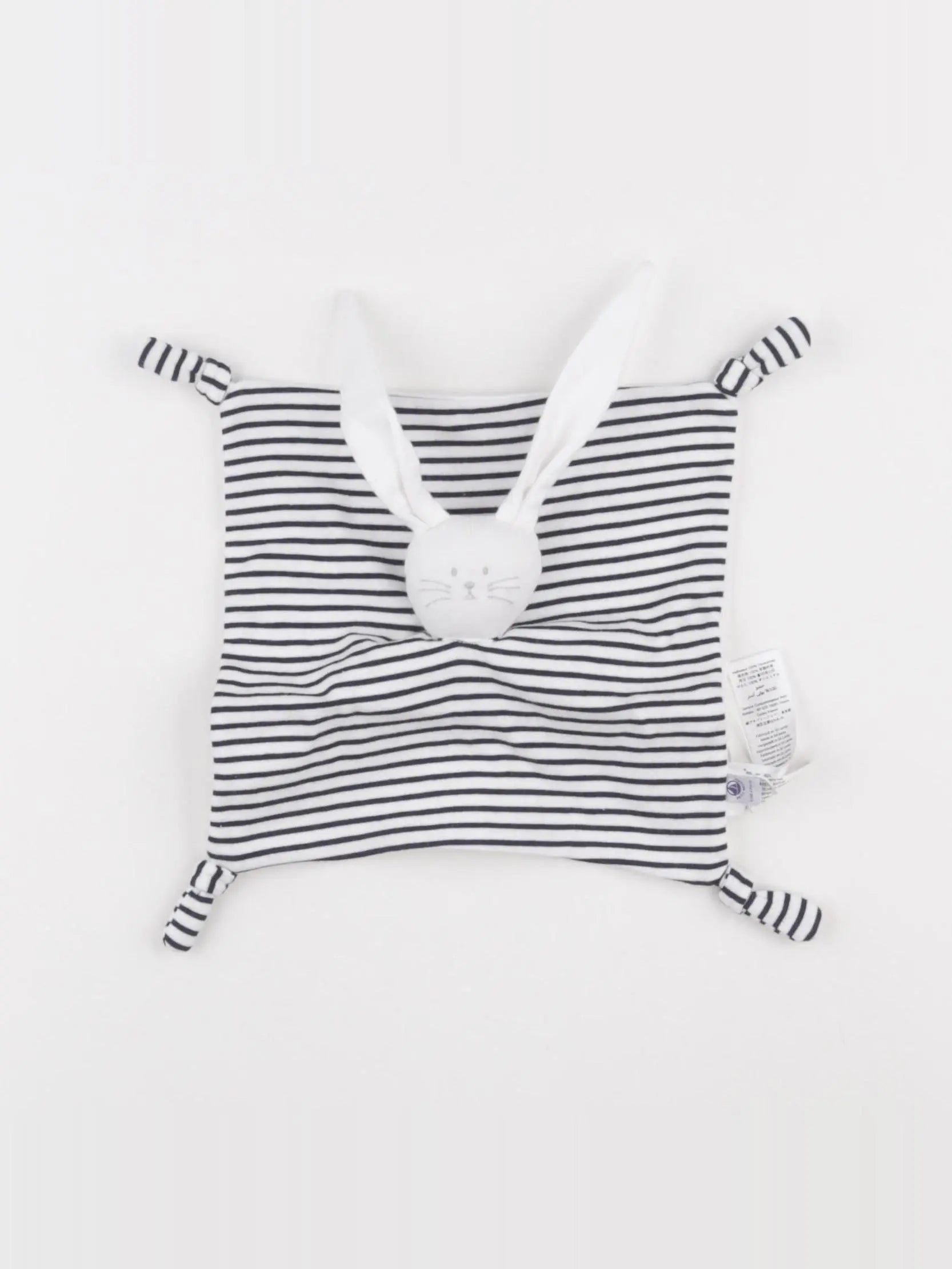 Petit Bateau - doudou bleu, blanc -