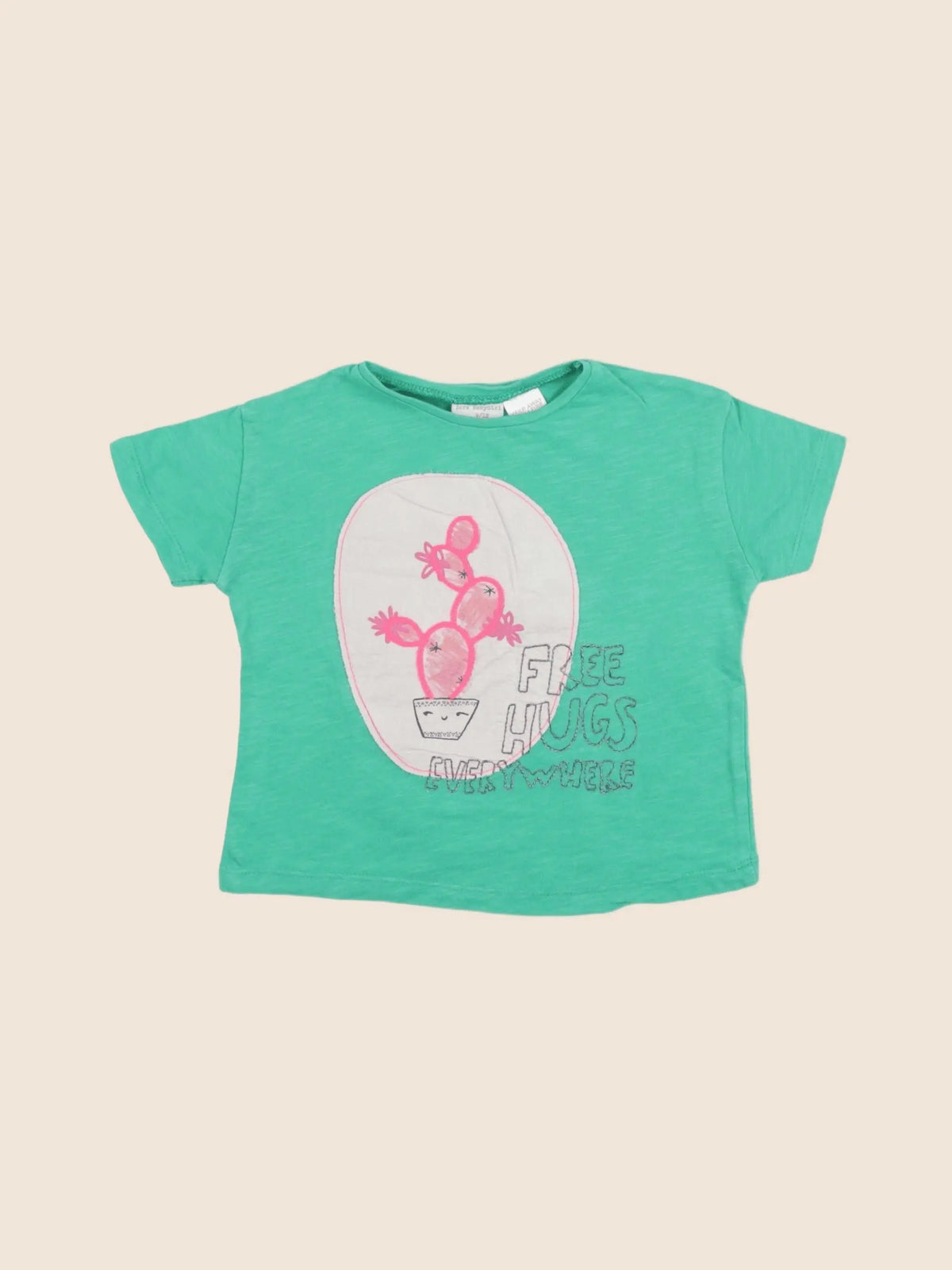 Zara - tee-shirt vert - 9/12 mois