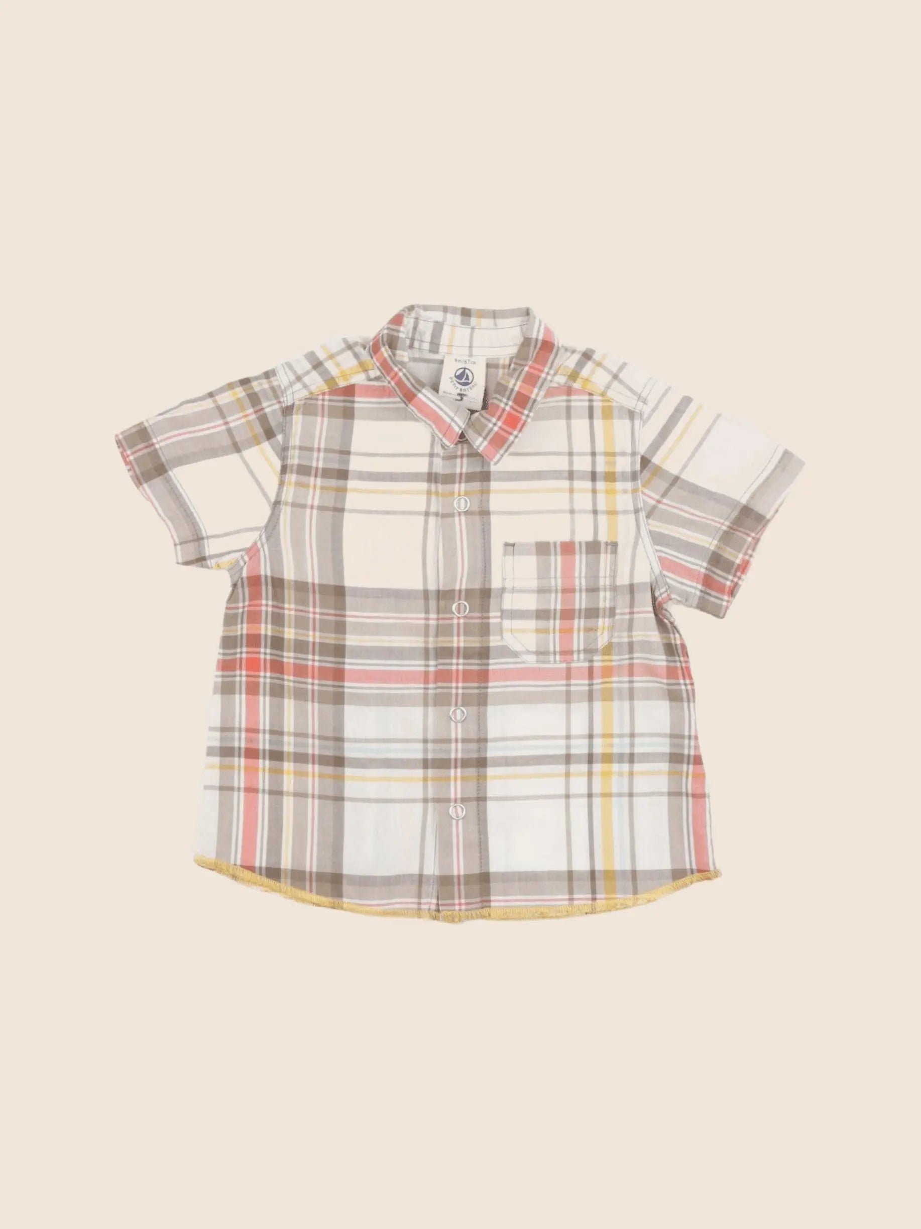 Petit Bateau - chemise multicolore - 6 mois