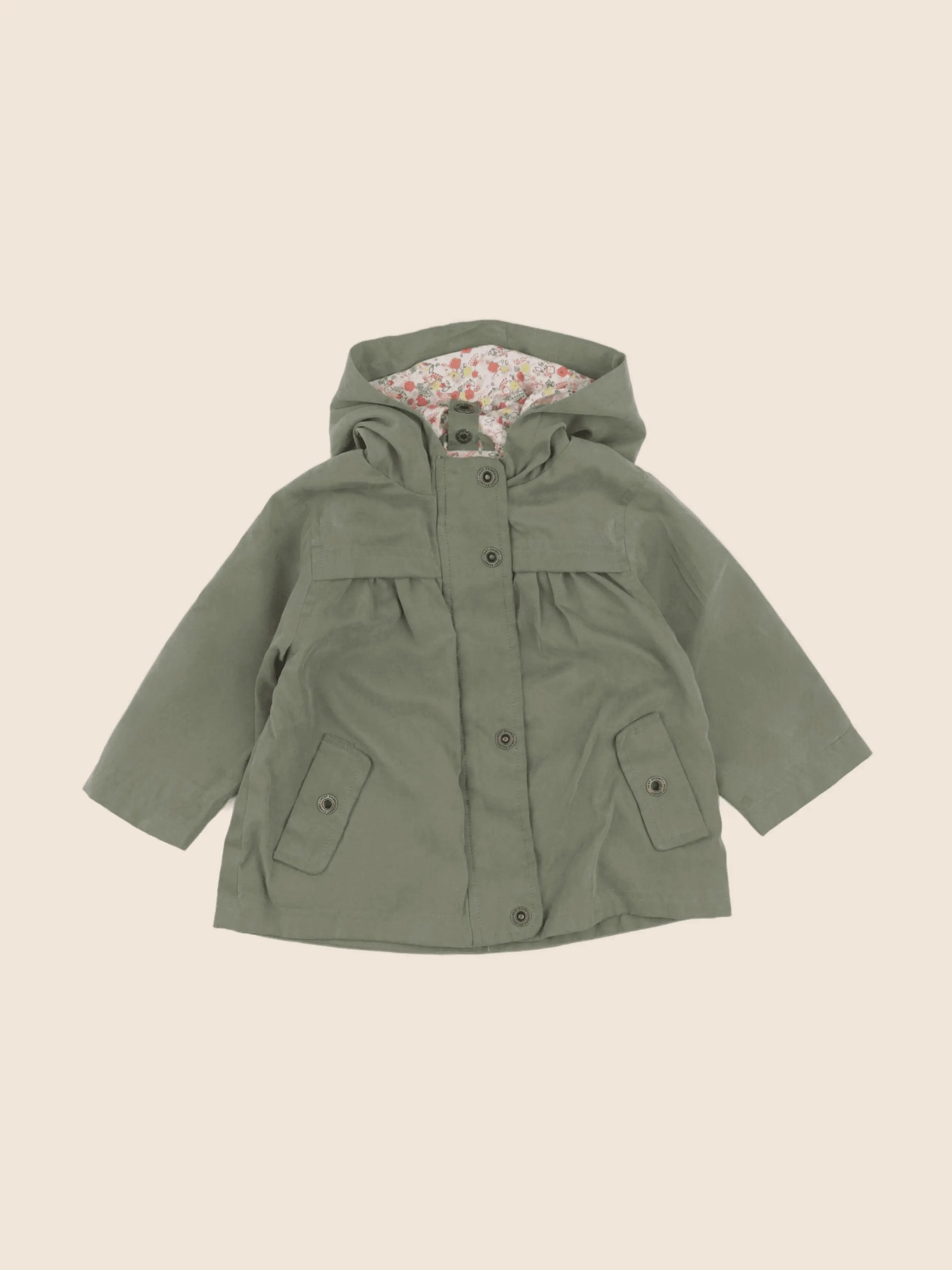 Vertbaudet - parka vert - 12 mois