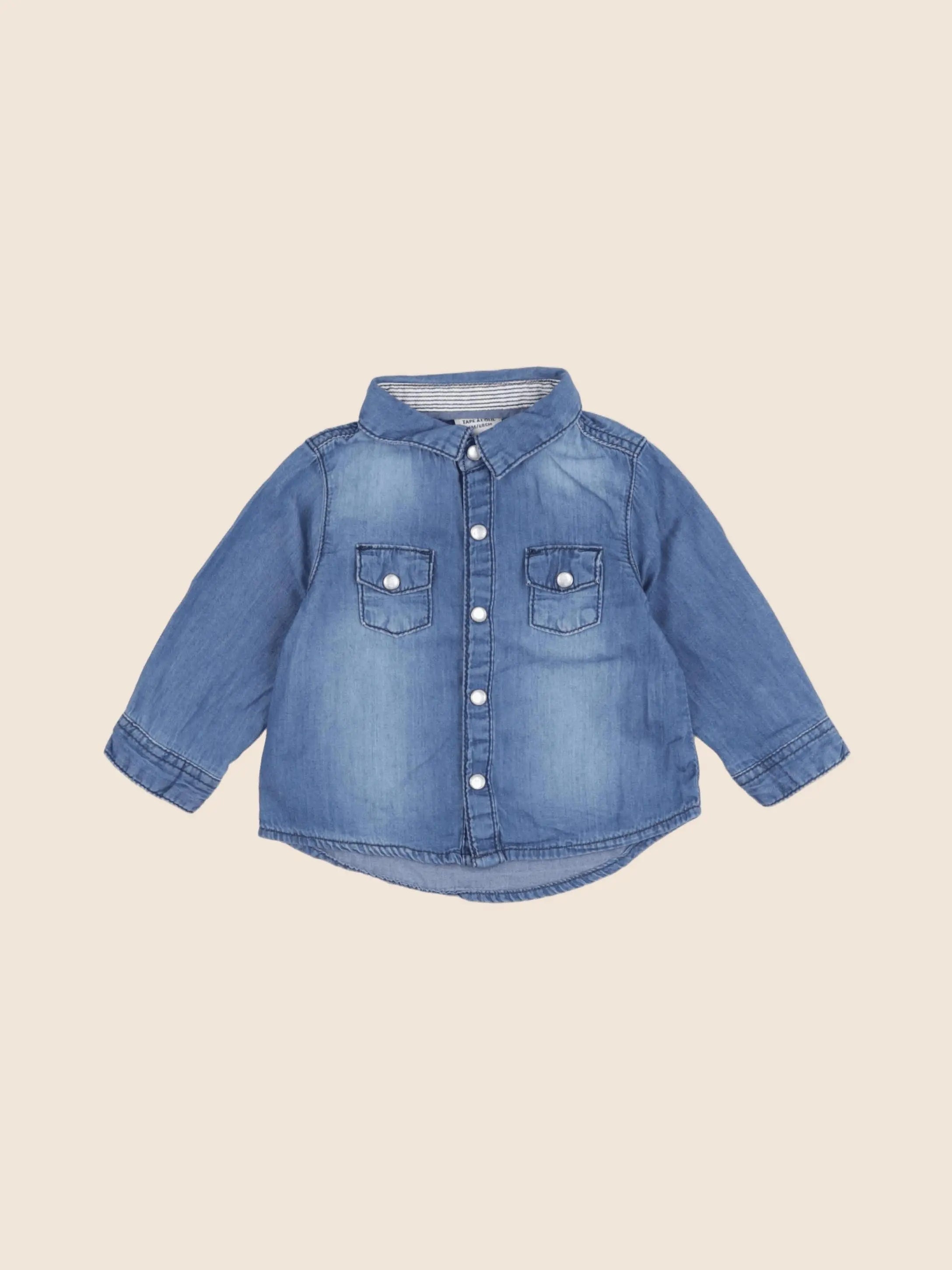 Tape à l'oeil - chemise bleu - 6 mois