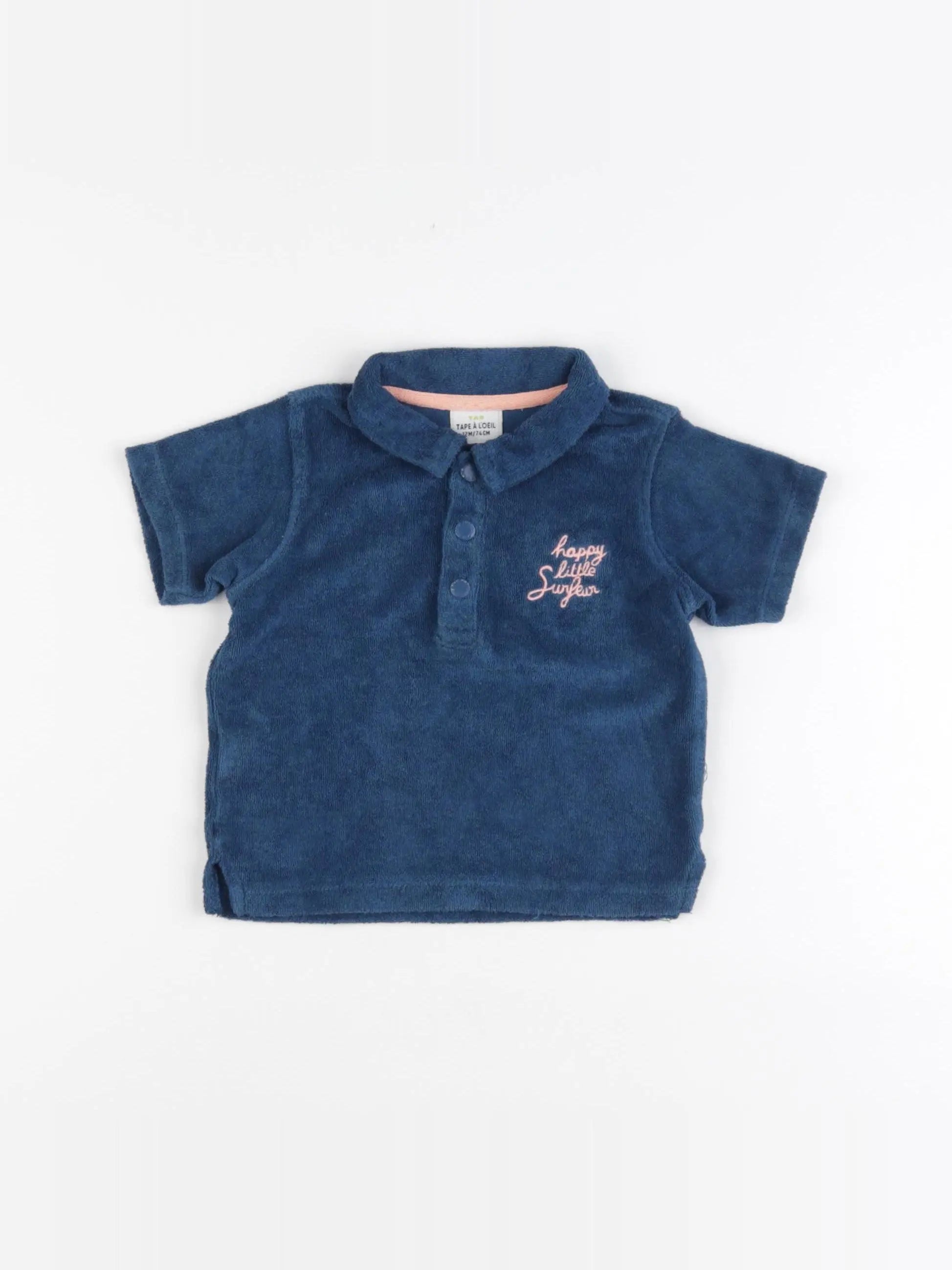 Tape à l'oeil - polo bleu - 12 mois