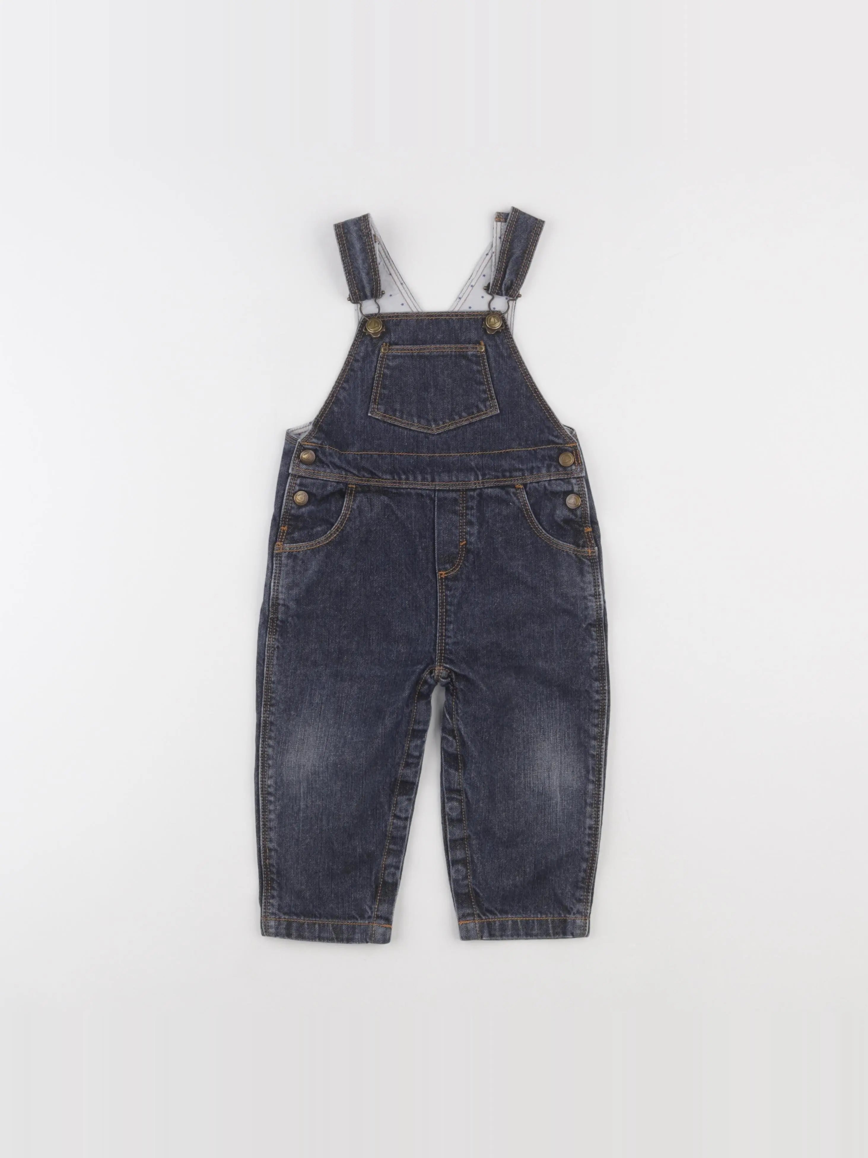 Petit Bateau - salopette bleu - 12 mois
