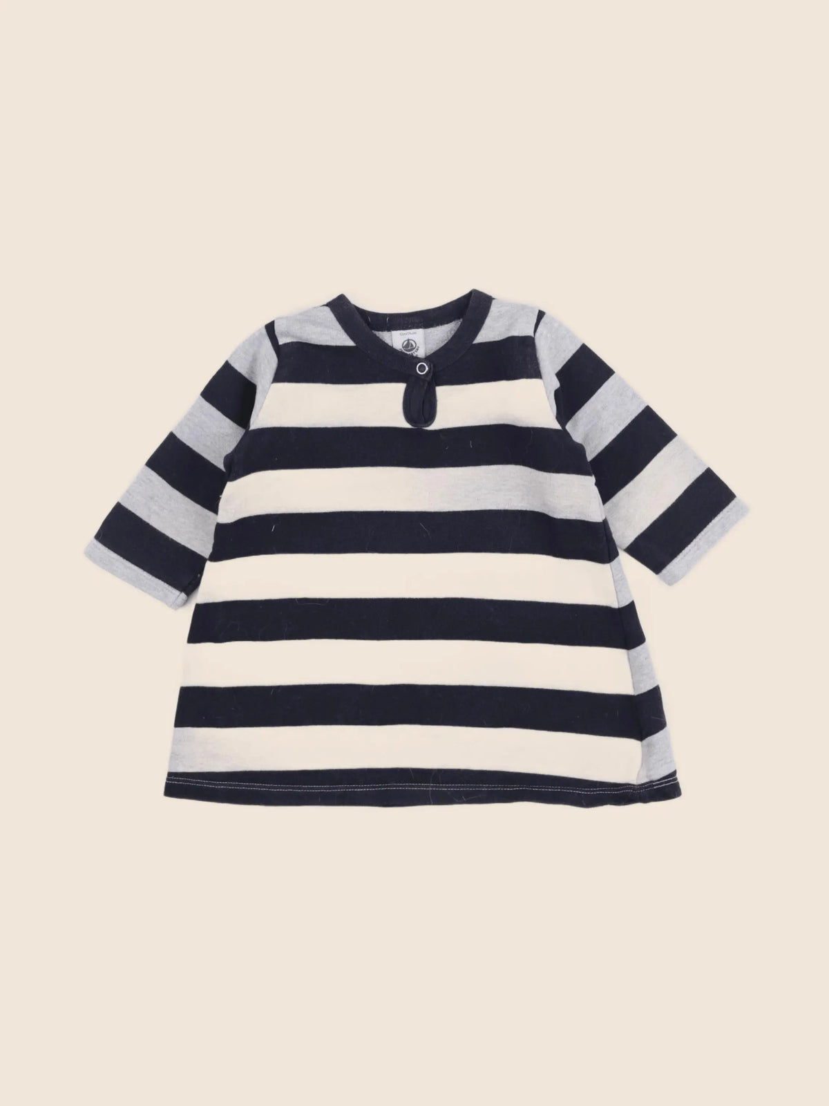 Petit Bateau - robe gris - 12 mois