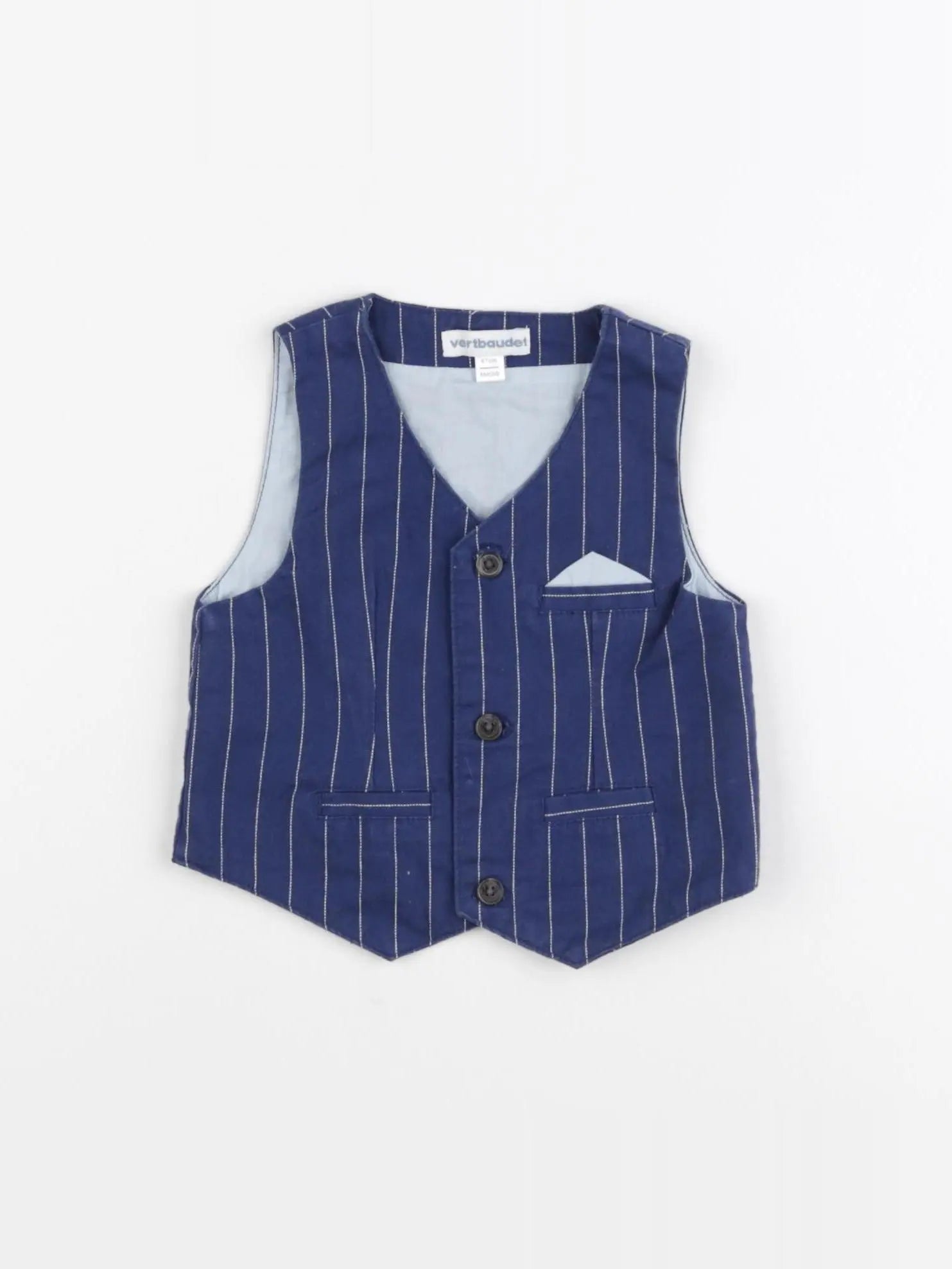 Vertbaudet - gilet bleu - 6 mois