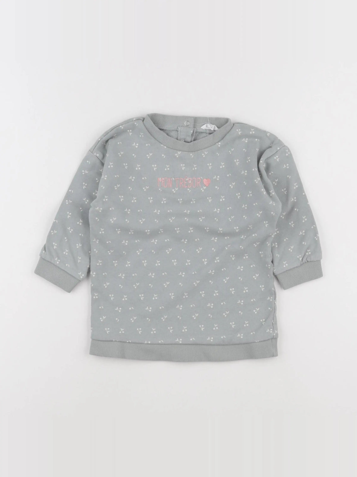 Vertbaudet - robe gris, vert - 24 mois