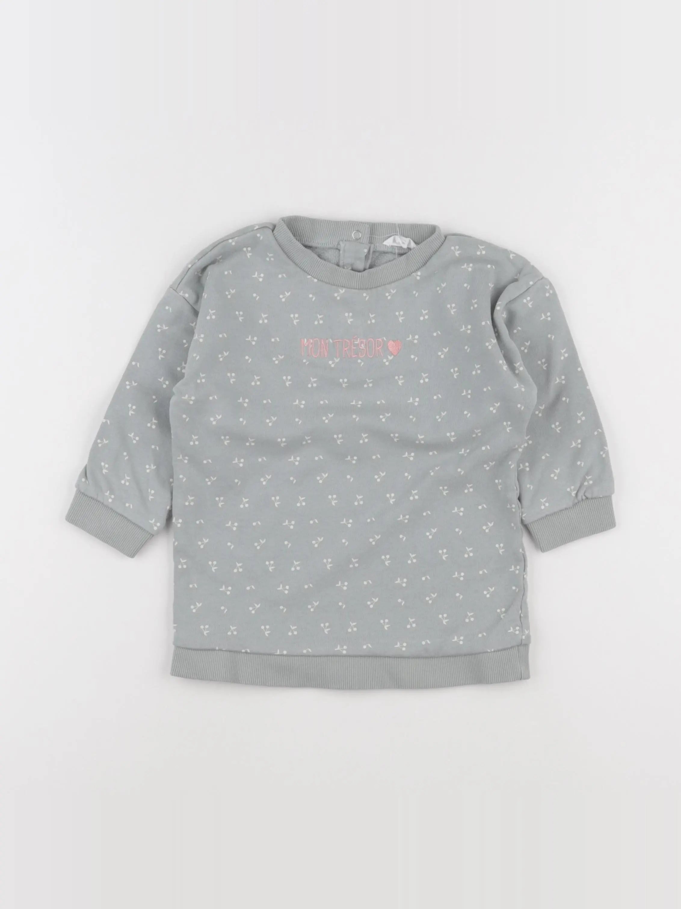 Vertbaudet - robe gris, vert - 24 mois