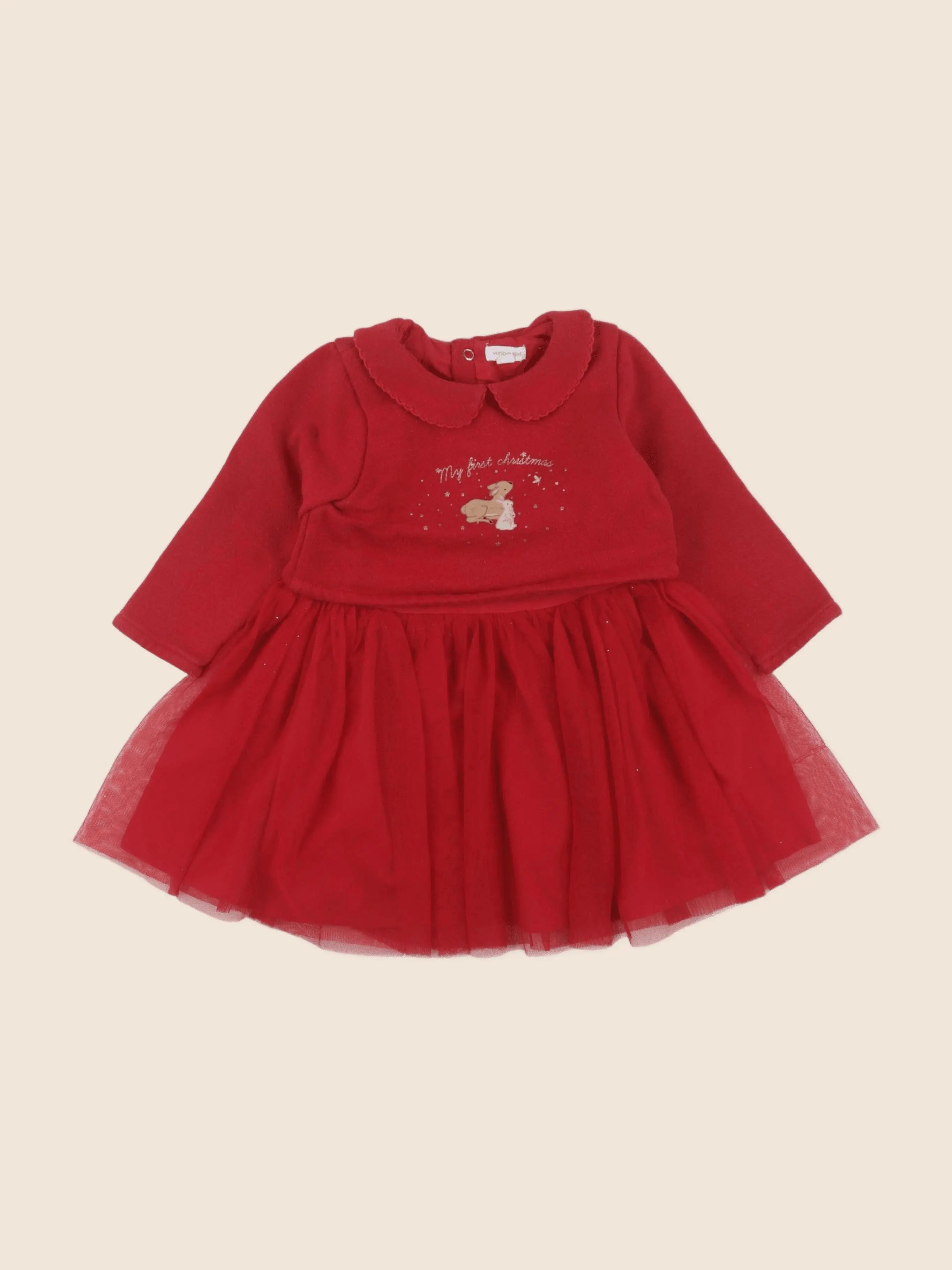 Vertbaudet - robe rouge - 18 mois