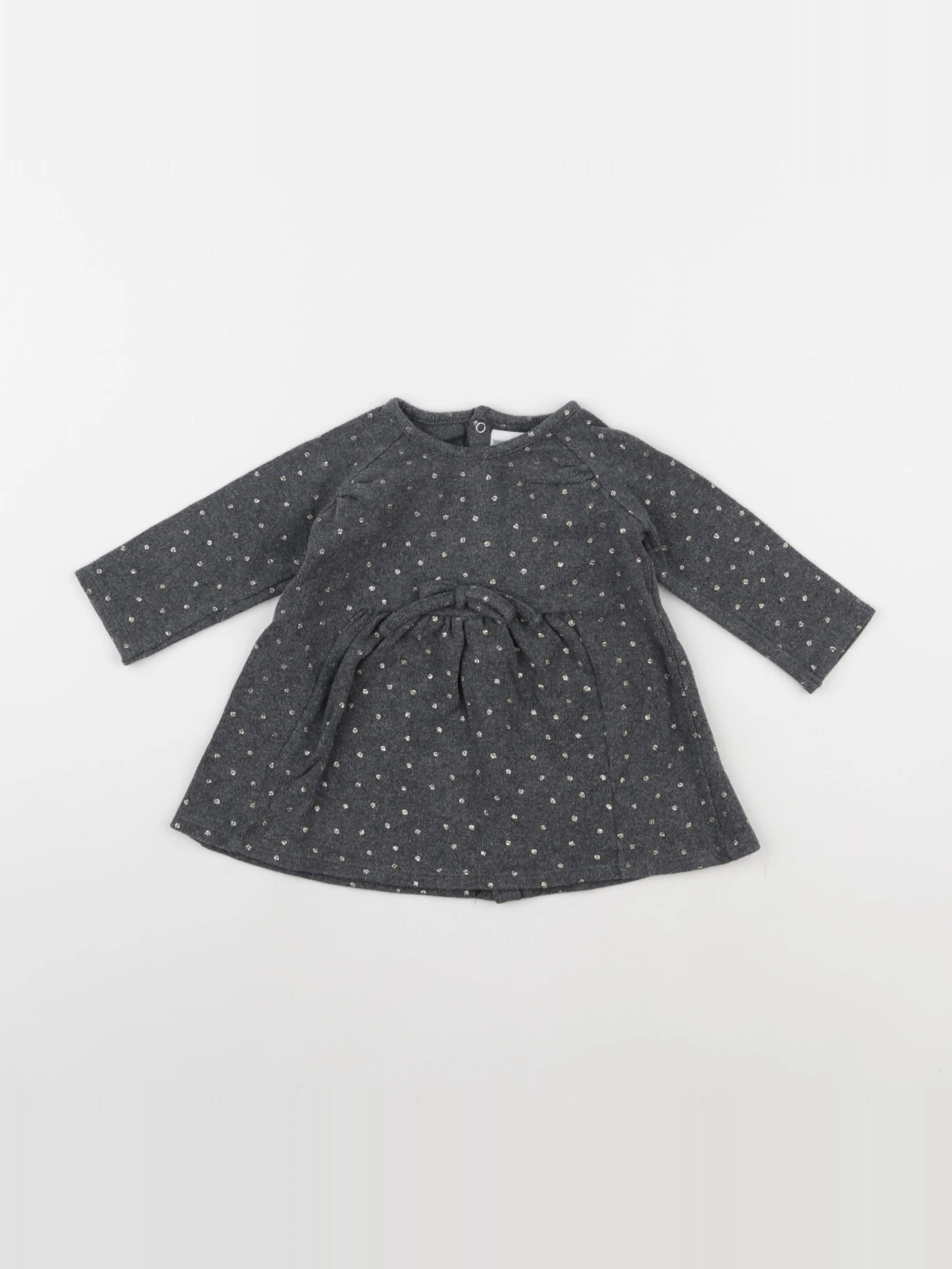 Vertbaudet - robe gris - 9 mois