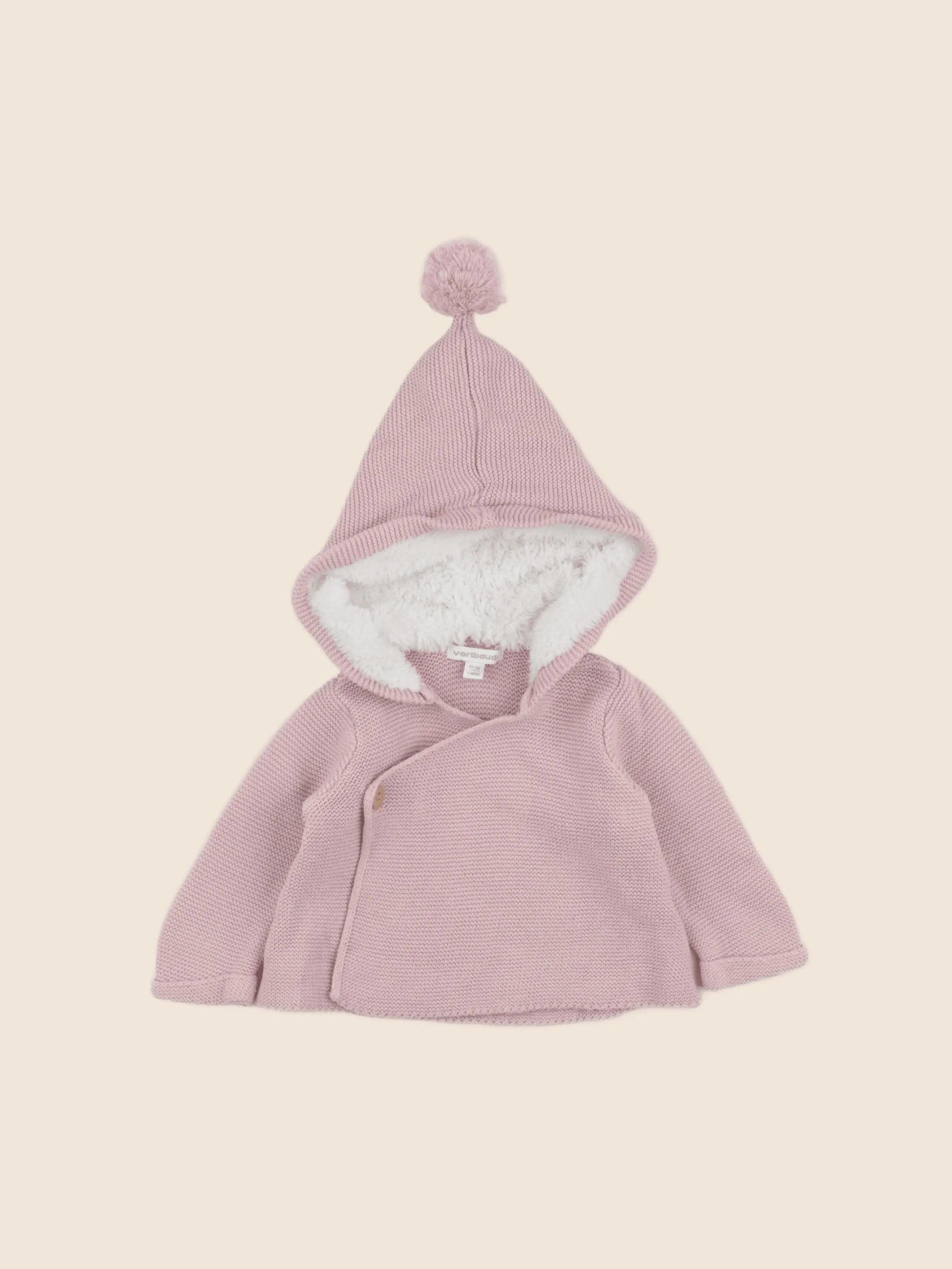 Vertbaudet - gilet rose - 6 mois