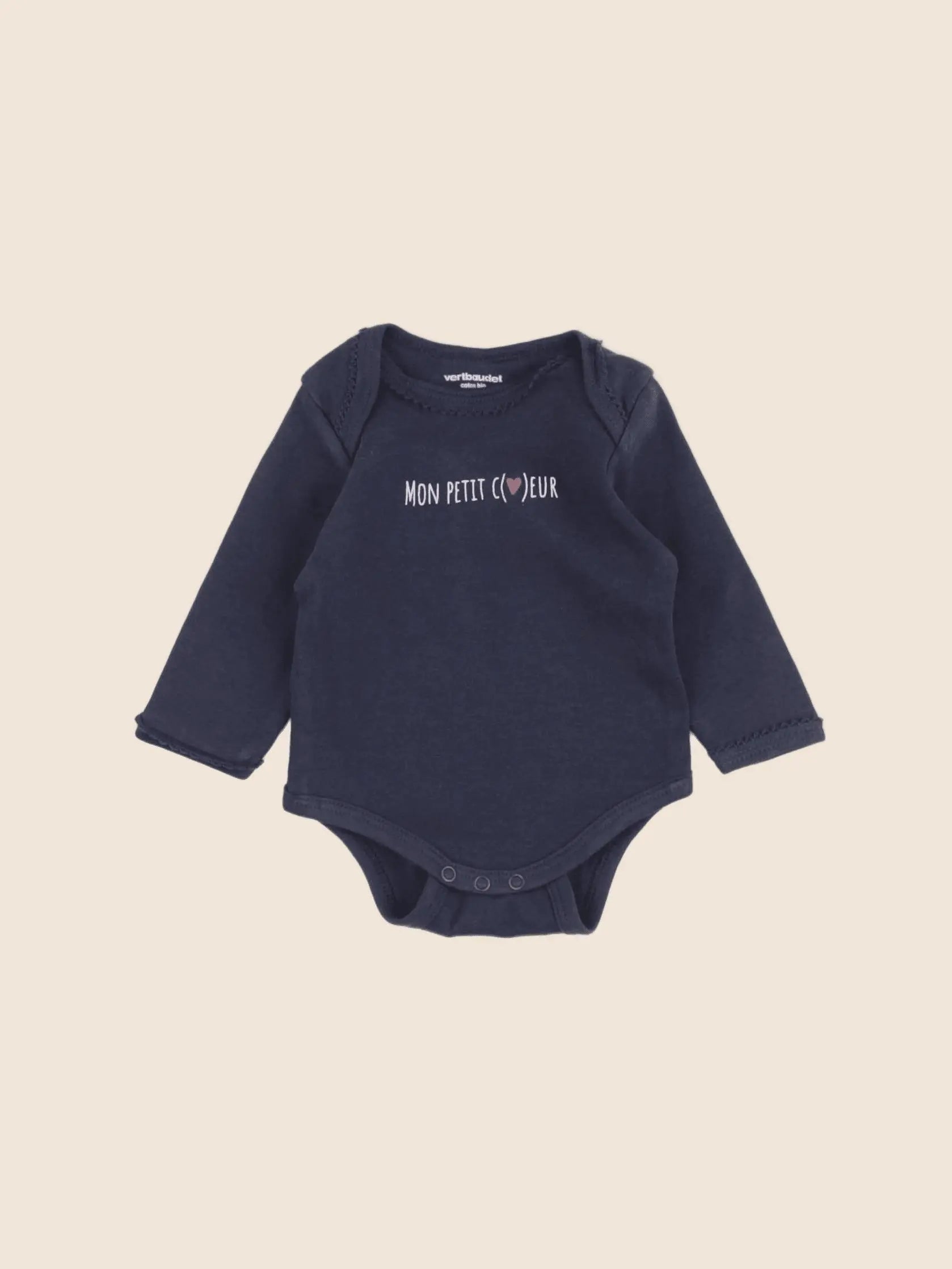Vertbaudet - body bleu - 3 mois