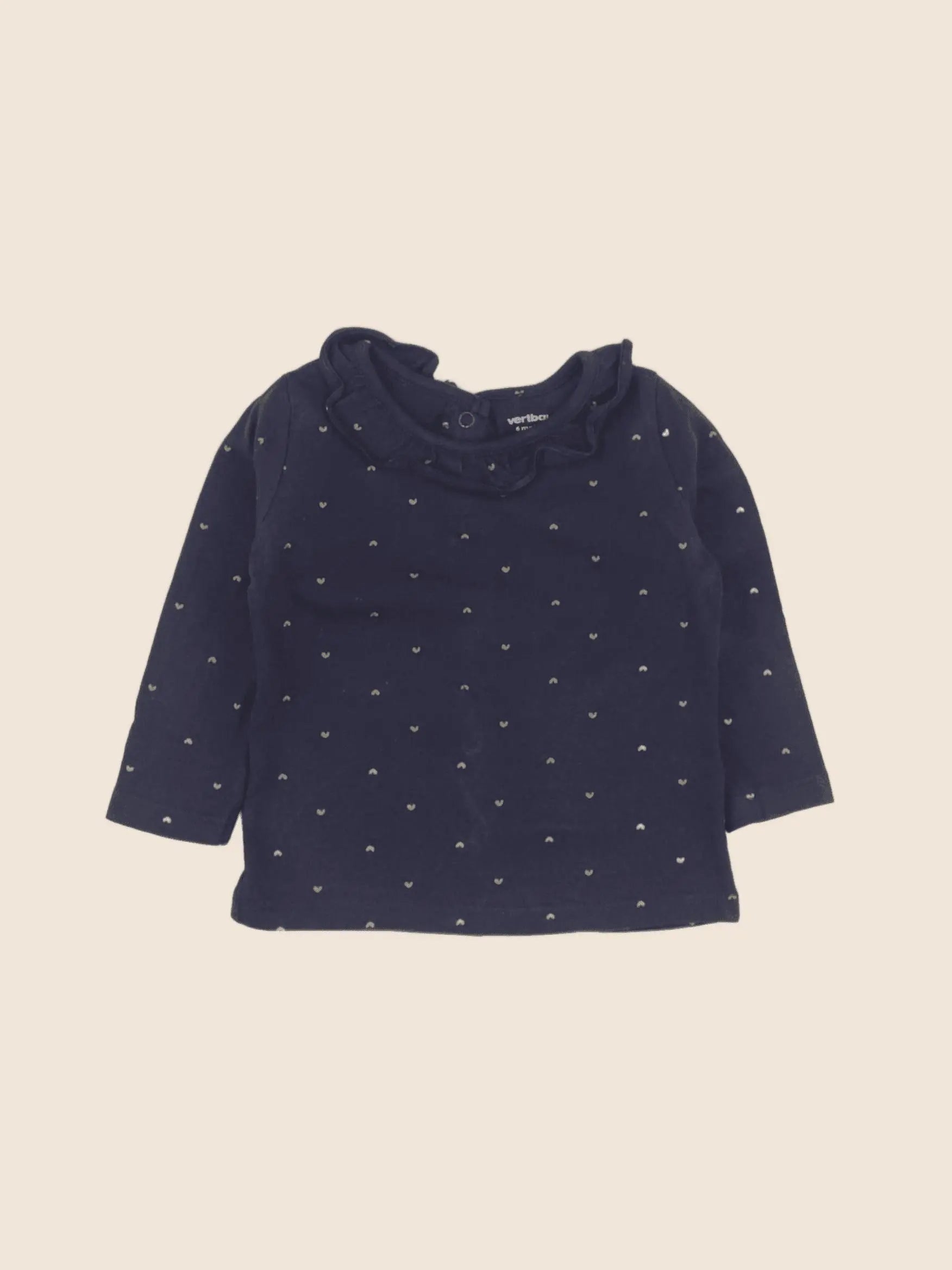 Vertbaudet - tee-shirt bleu - 6 mois