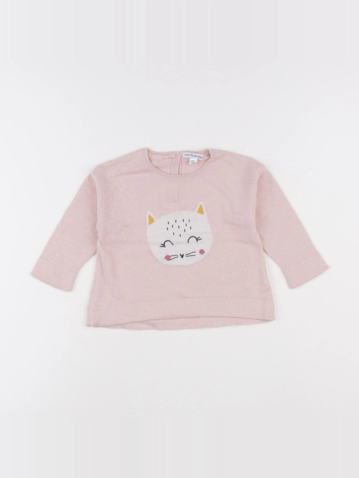 Vertbaudet - pull rose - 12 mois