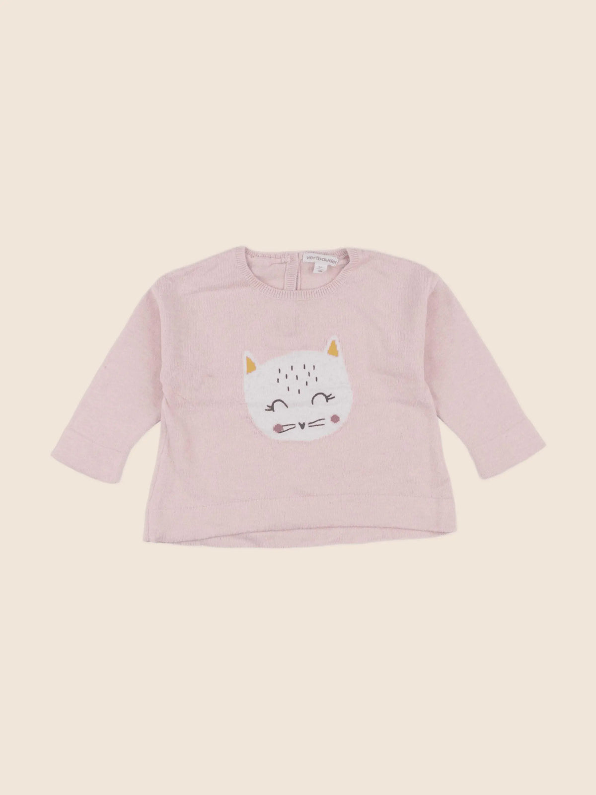 Vertbaudet - pull rose - 12 mois