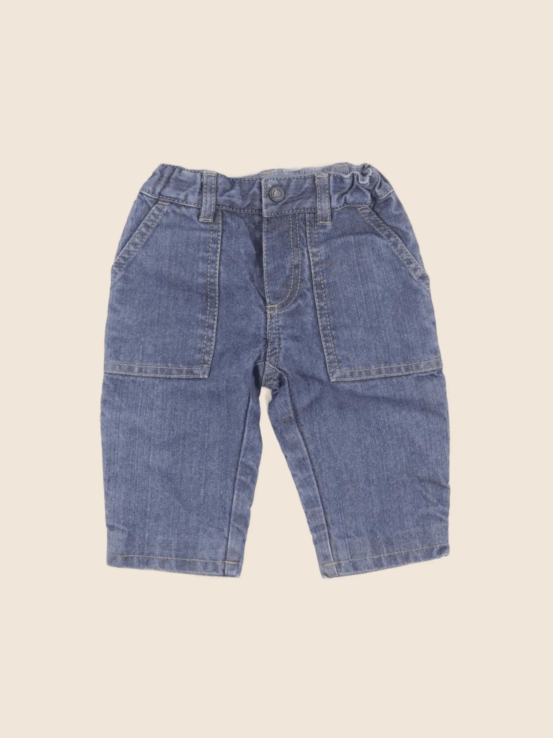 Petit Bateau - jean bleu - 6 mois