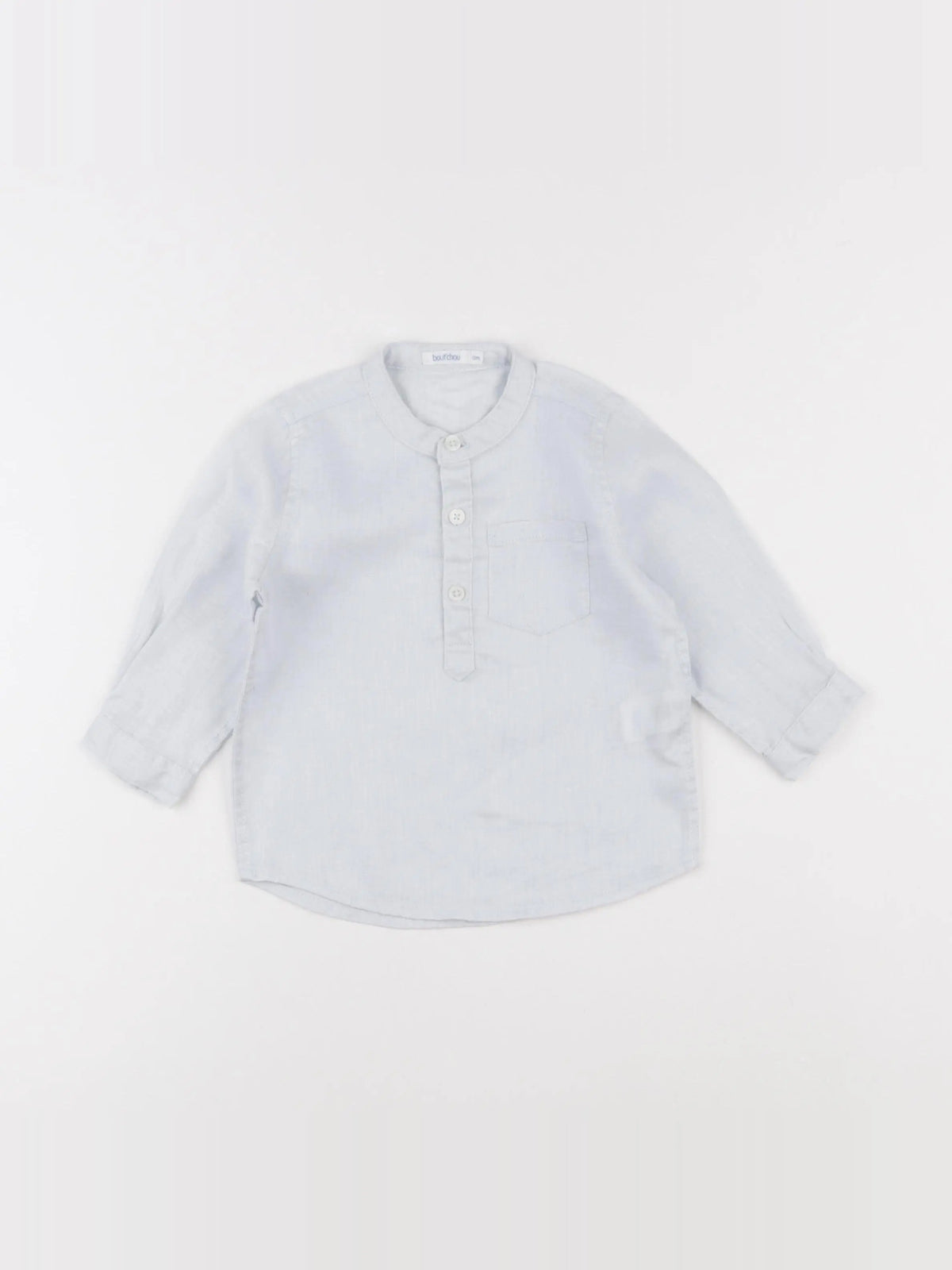 Boutchou - chemise bleu - 12 mois