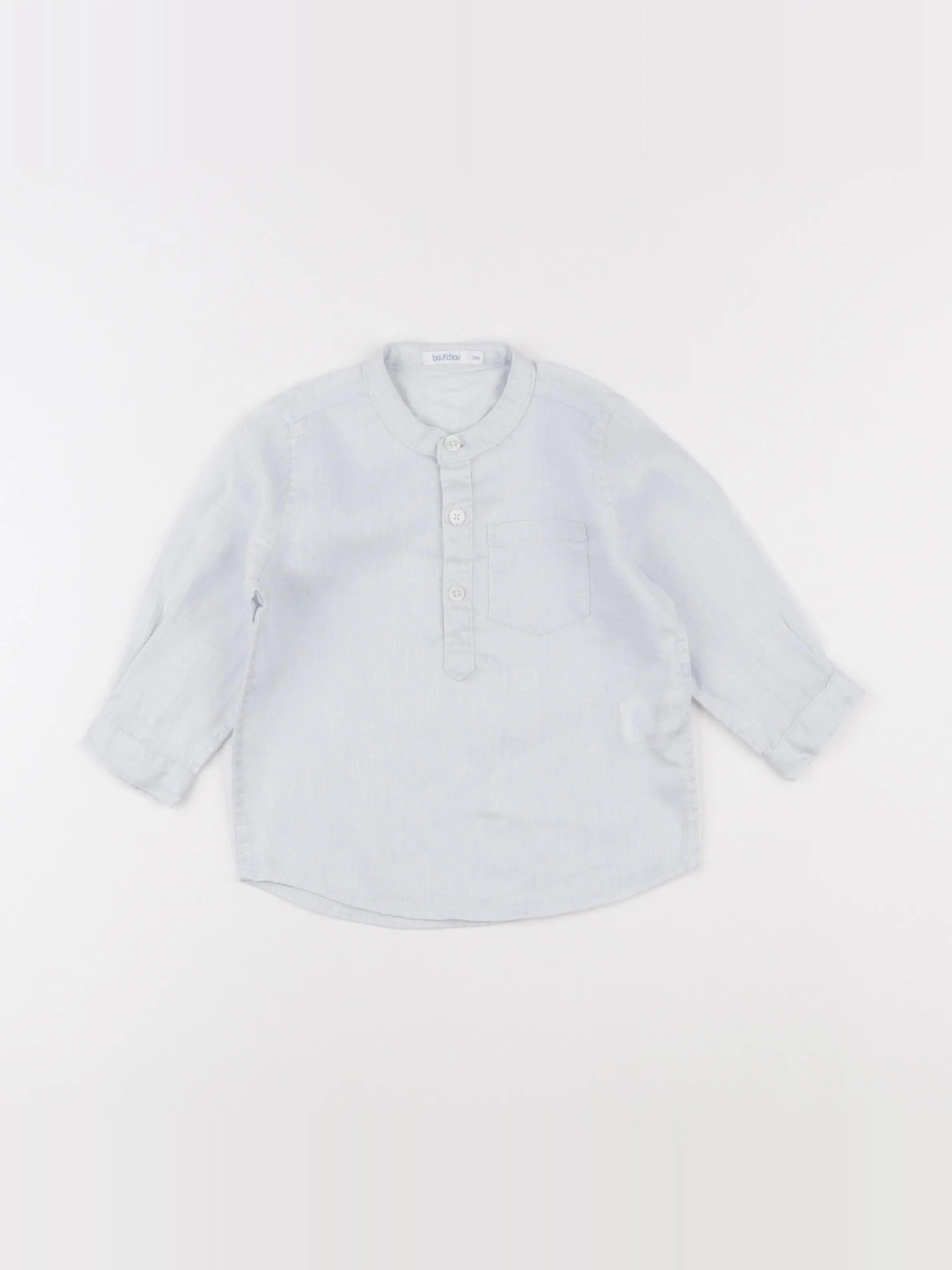 Boutchou - chemise bleu - 12 mois