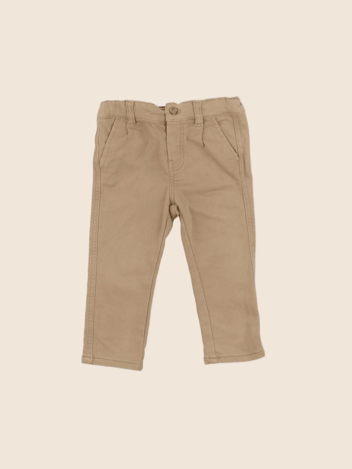 Vertbaudet - pantalon beige - 9 mois