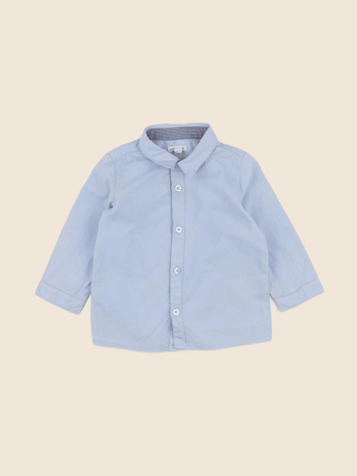 Vertbaudet - chemise bleu - 12 mois